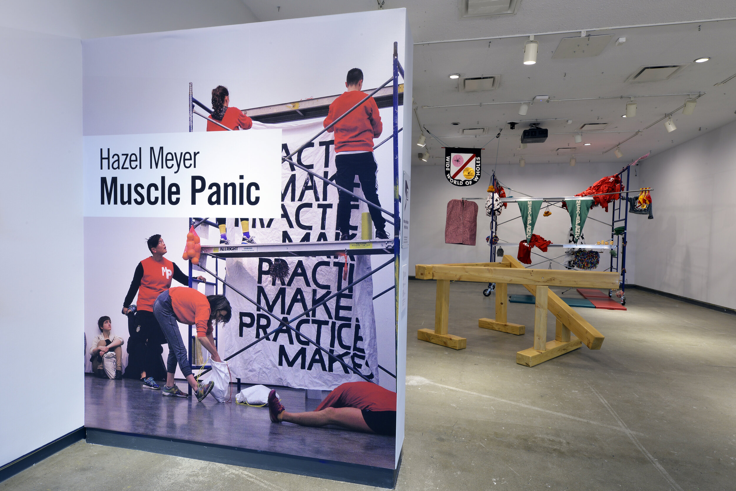  Hazel Meyer,  Muscle Panic , 2020. Installation view.  