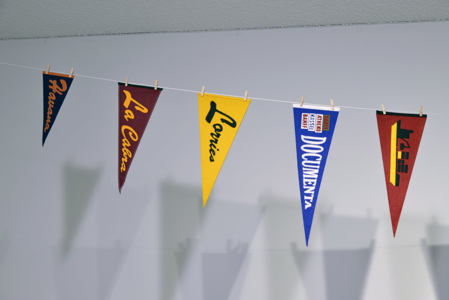  Pennants, woolen felt, 2018-2020. 