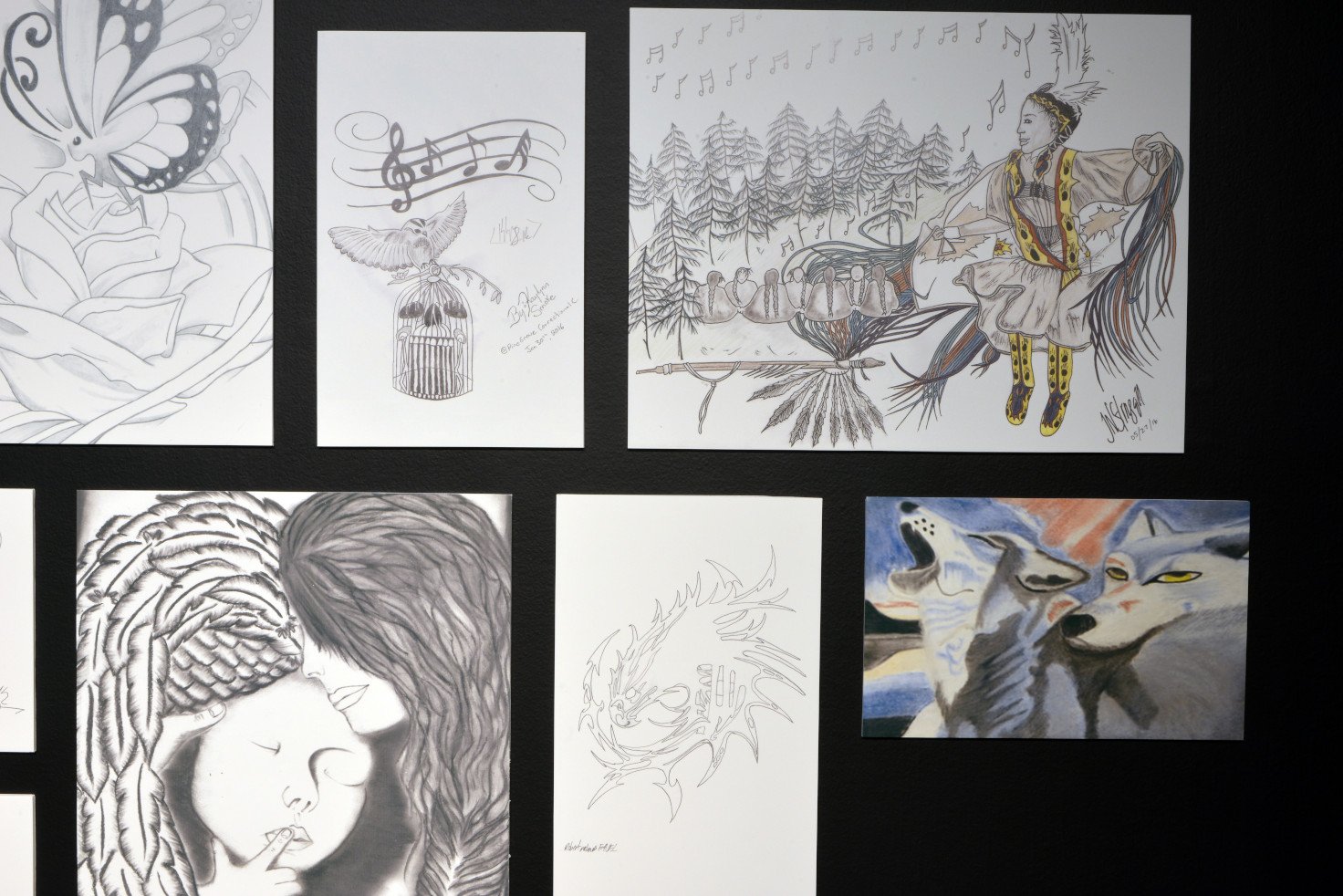  Artwork created by participants of  Why the Caged Bird Sings  workshops. 