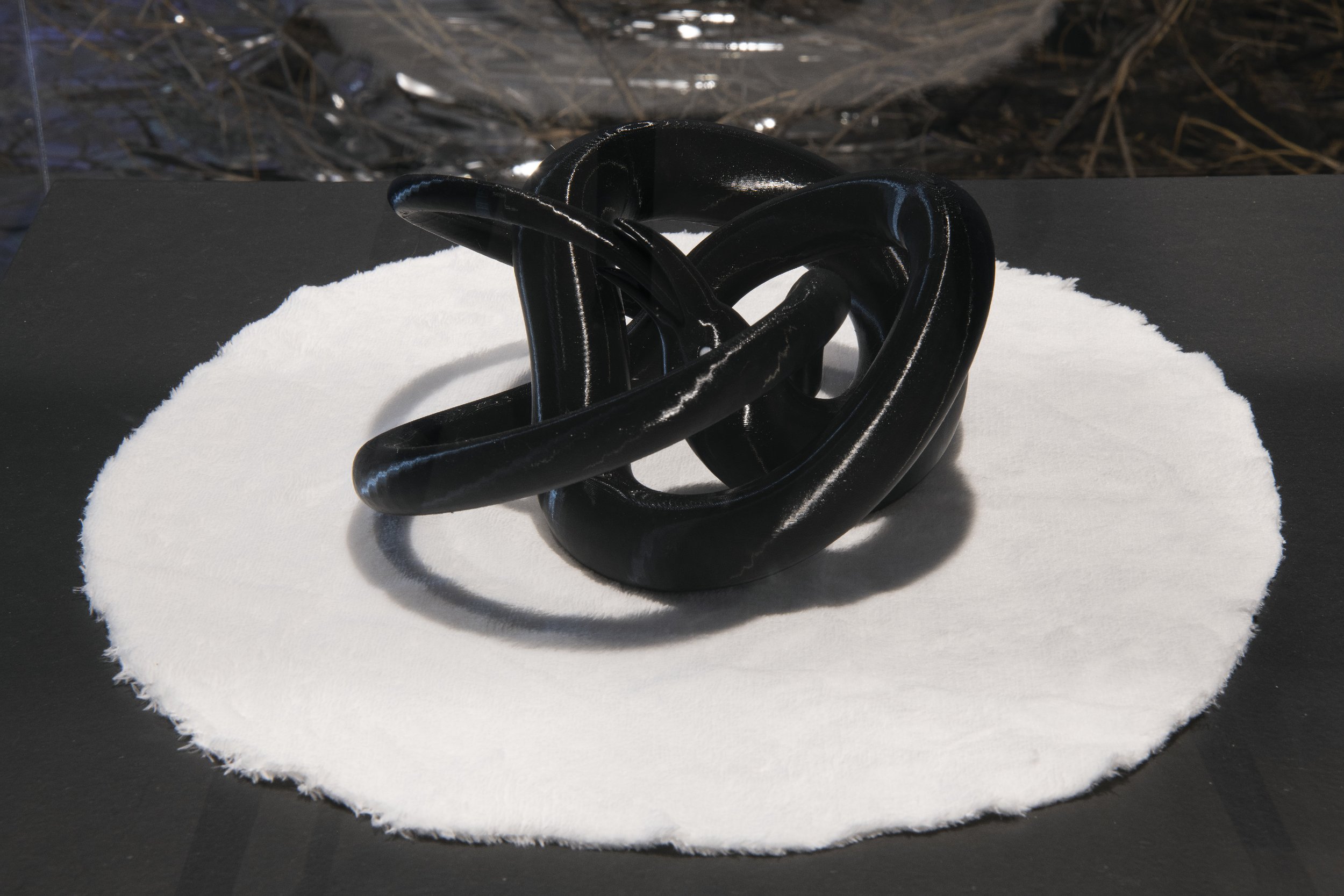   ...small minds discuss people , 2026, mixed media sculpture. 