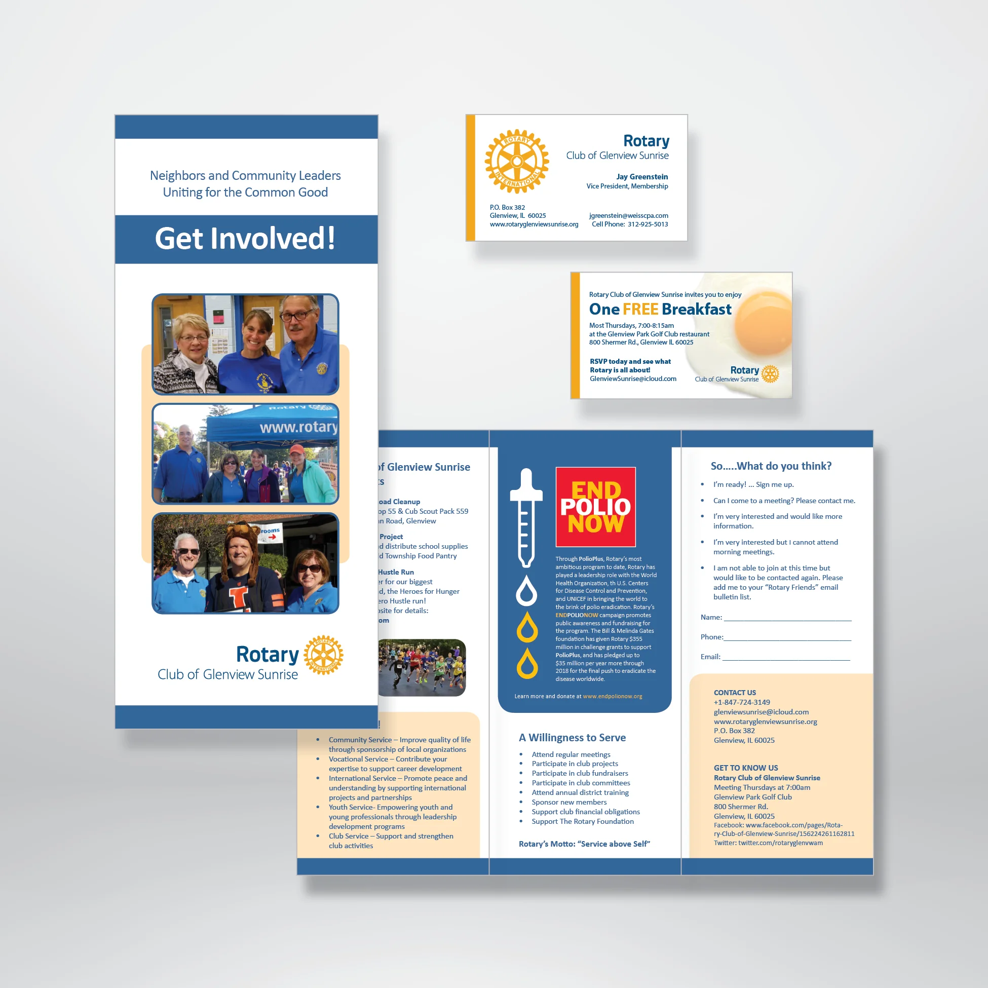 Rotary Club of Glenview Sunrise Recruitment Materials