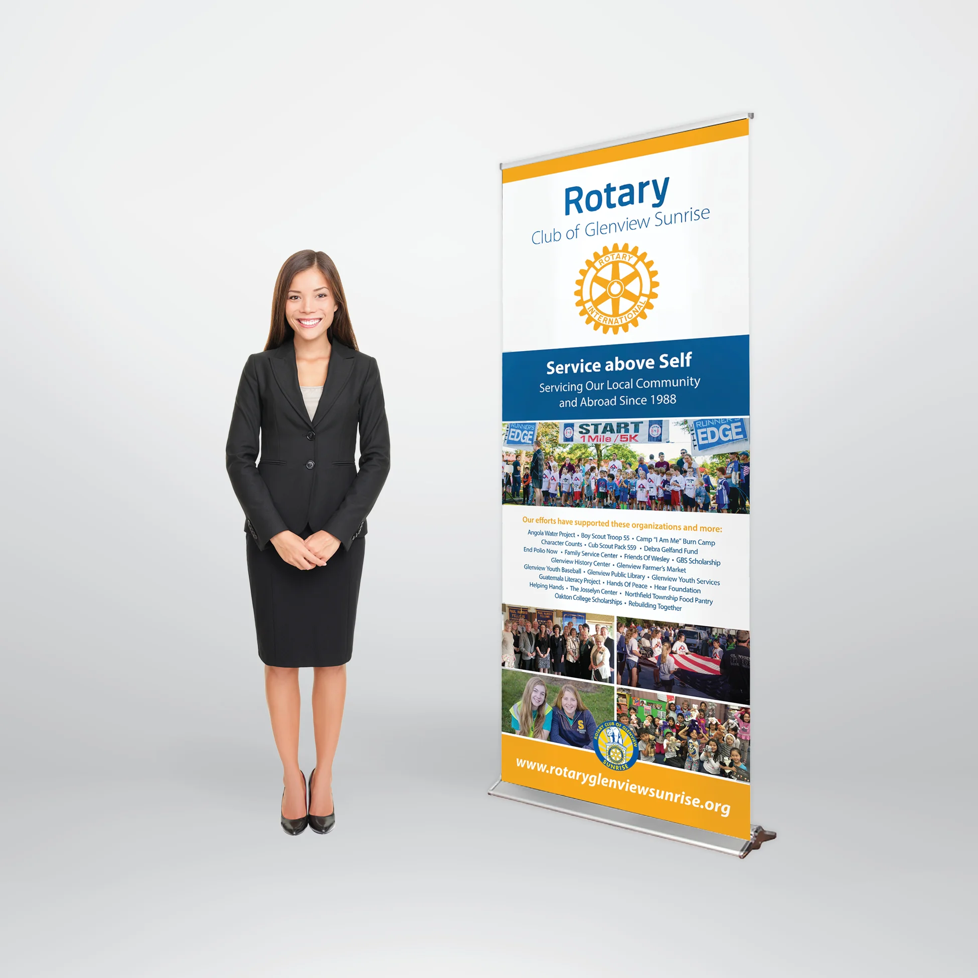 Rotary Club of Glenview Sunrise Retractable Banner