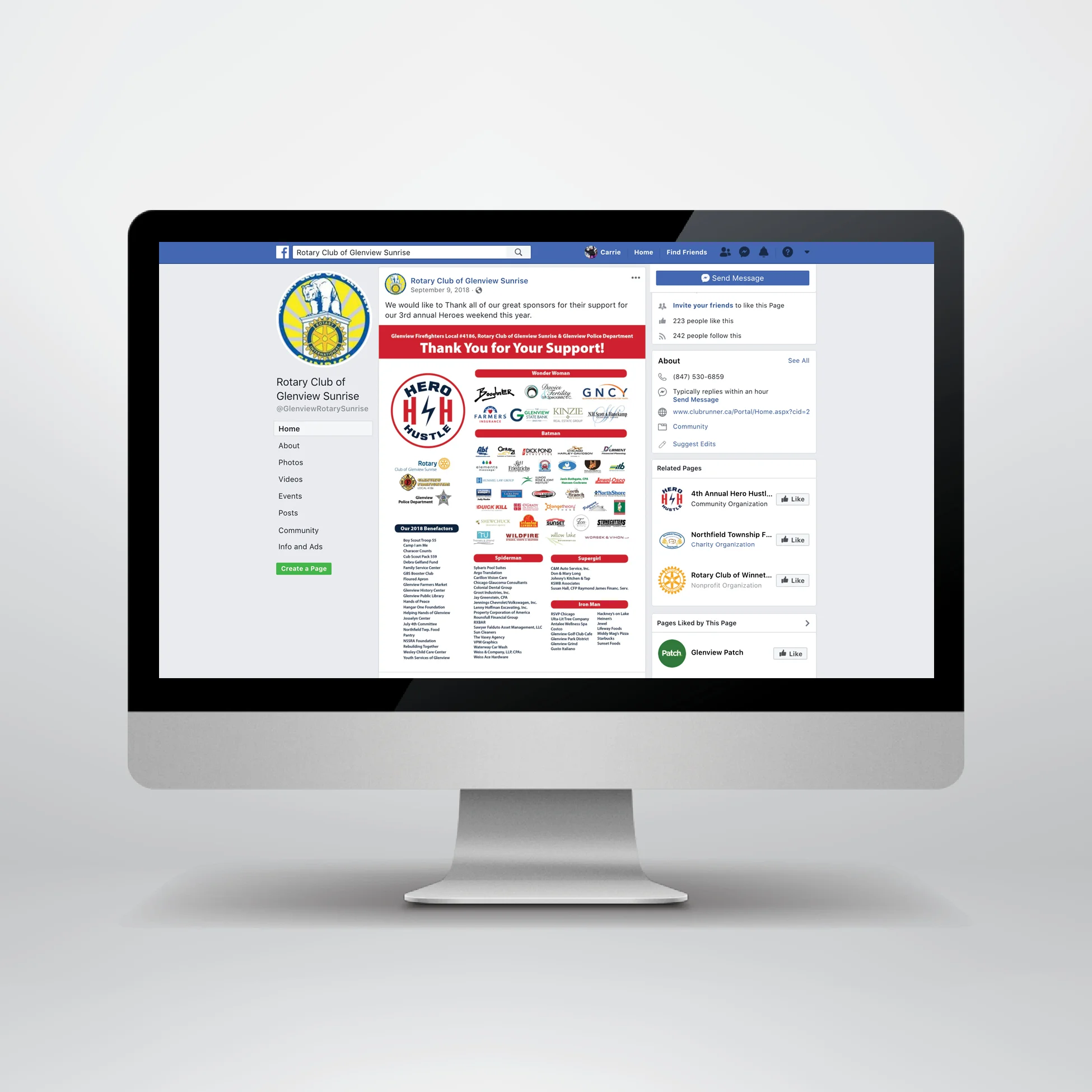 Rotary Club of Glenview Sunrise Facebook Asset