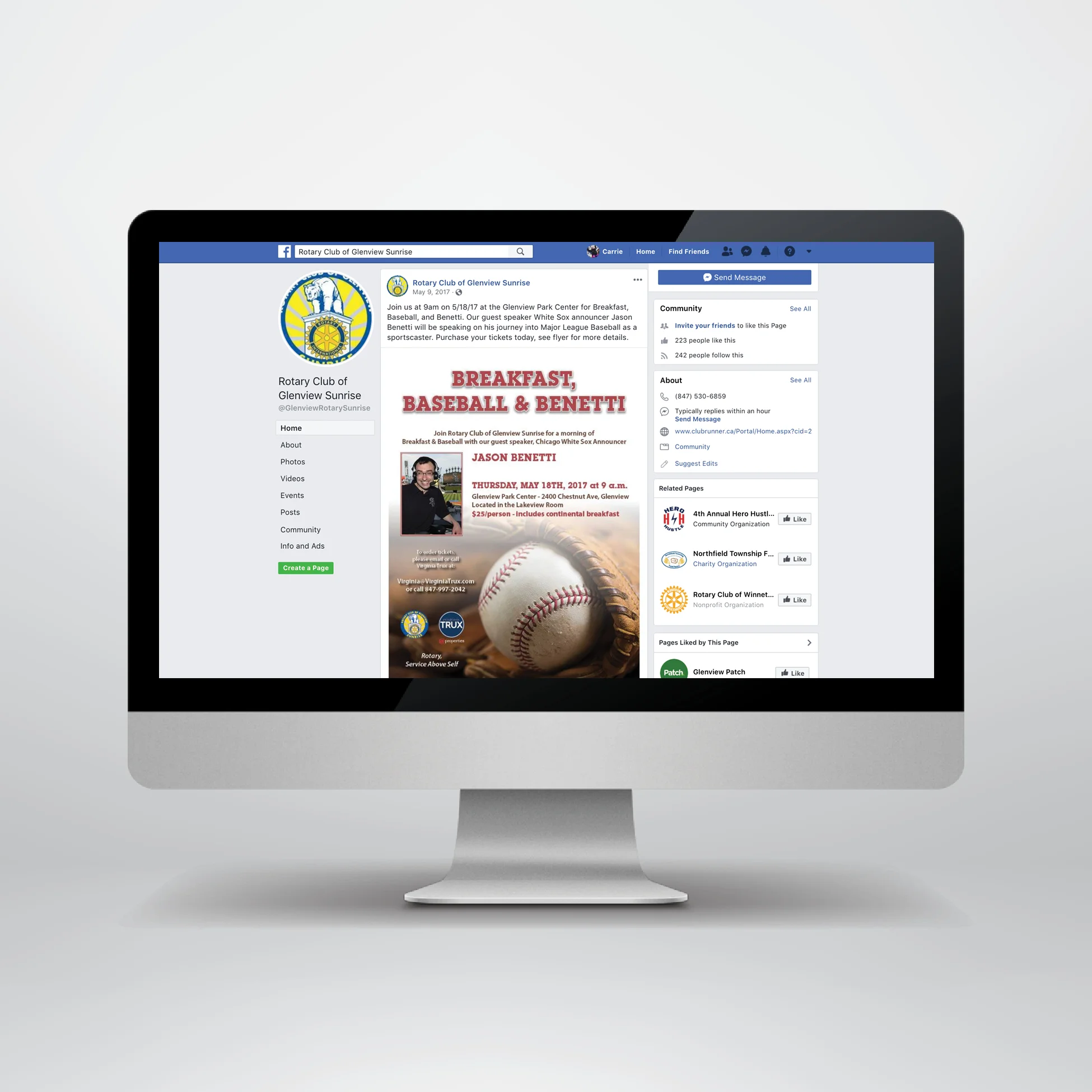 Rotary Club of Glenview Sunrise Facebook Asset