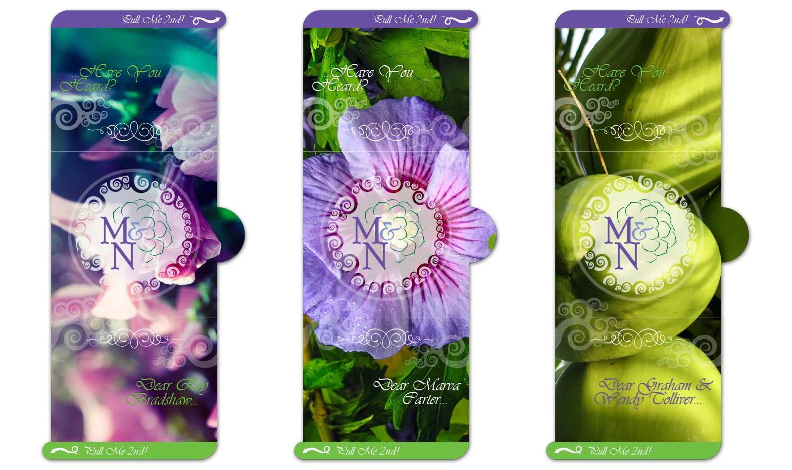 Unfolded Save-the-Date Cards (Versions 4, 5 & 6) - Outside