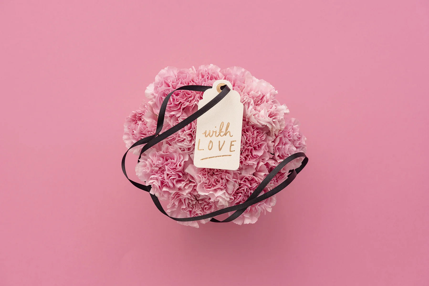 pink carnations and love note - take 1