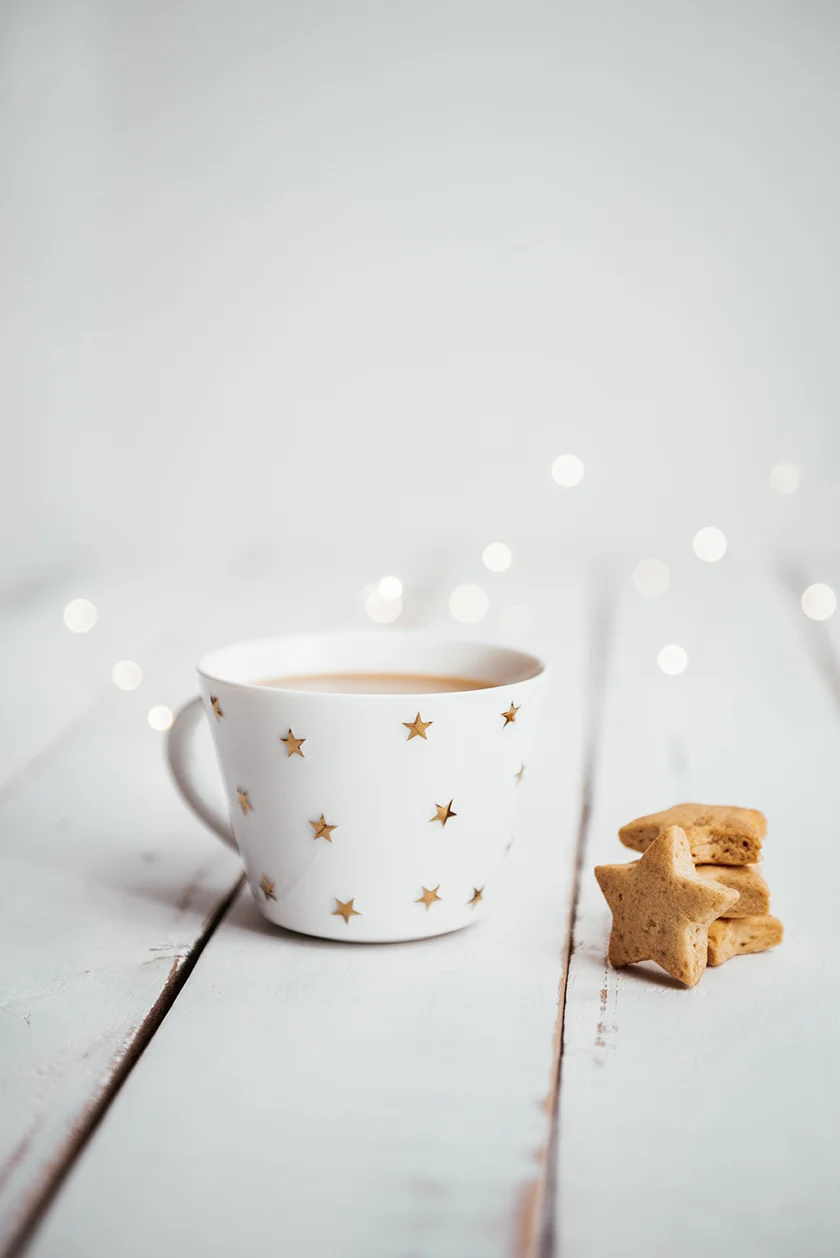 Christmas themed Coffee and cookies