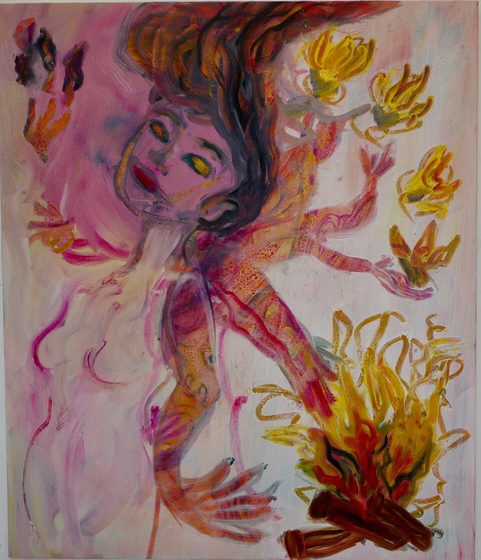 Hestia, oil and acrylic on canvas, 102 x 87 cm. 2018