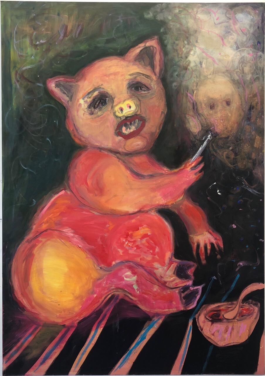 Good Morning Sunshine, oil and acrylic on canvas, 170 x 120 cm. 2015 - 2018.