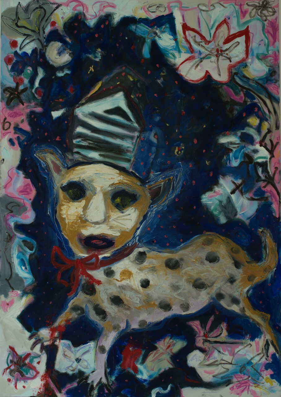 Twilight Zone. Oil, acrylic, wax crayon on canvas. 170 x 120 cm. 2017 - 2018.