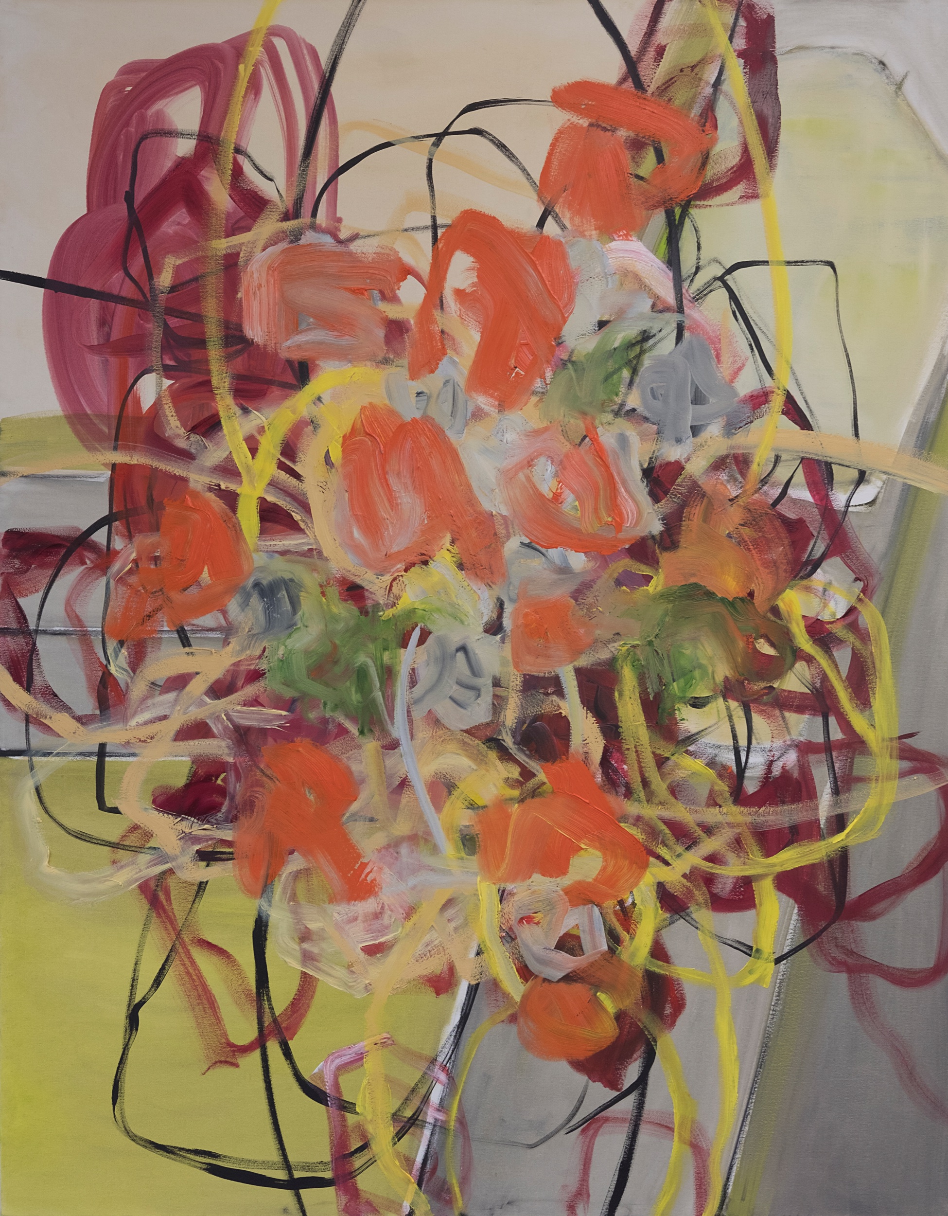 Sideways, 2018. Oil on canvas, 100 x 80 cm.