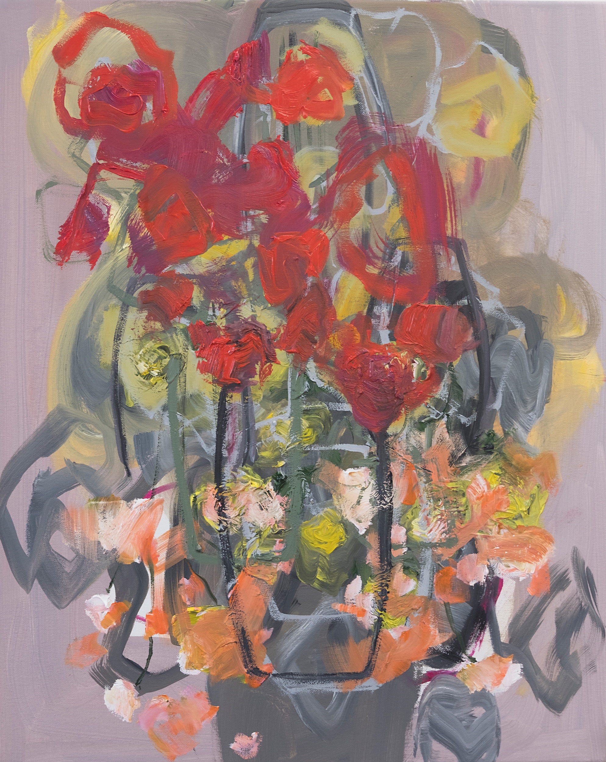 Teetering, 2019. Oil on canvas, 50 x 40 cm.