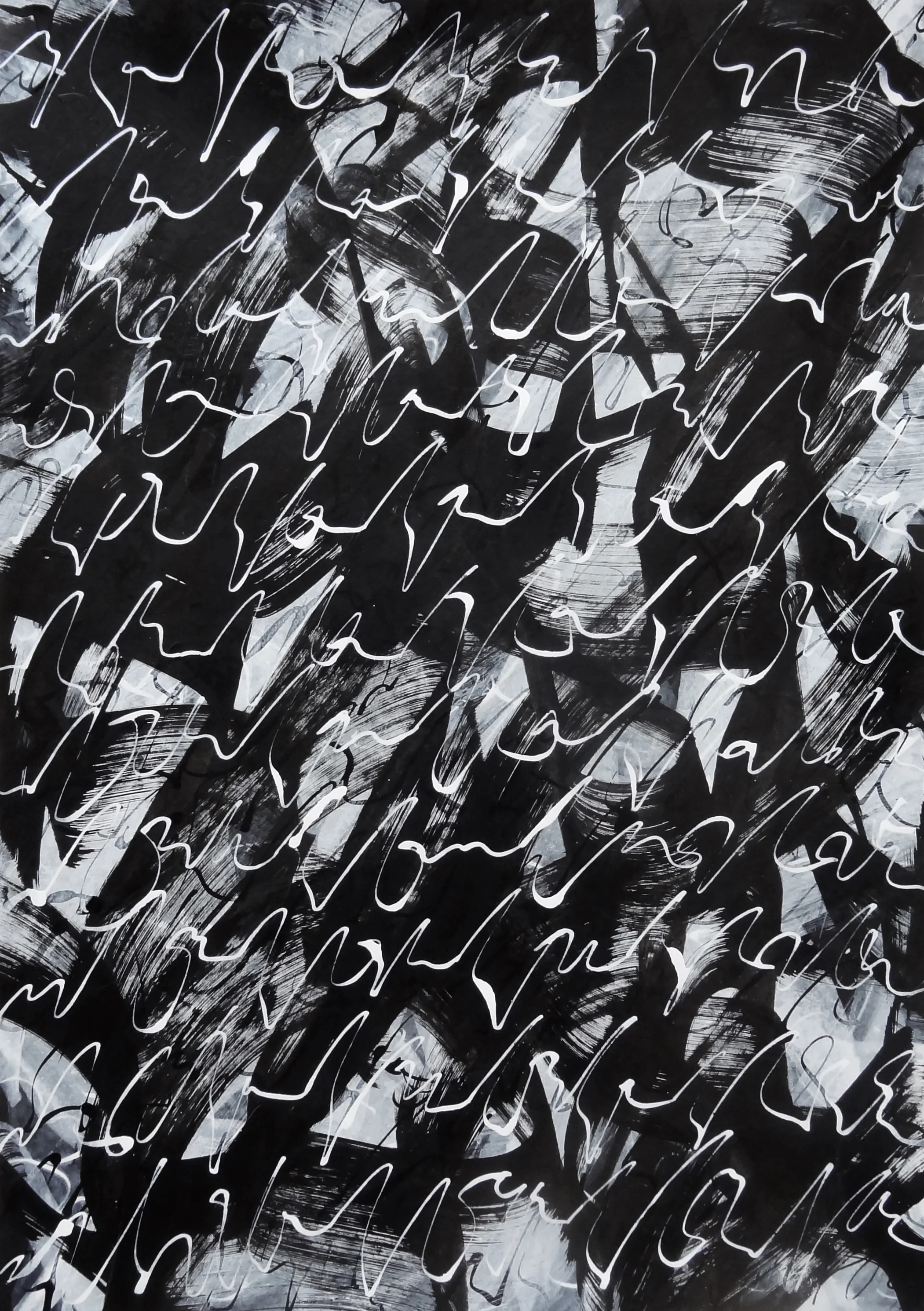 Untitled, 2018 calligraphy ink on paper 42,0 x 29,7 cm (12-18)