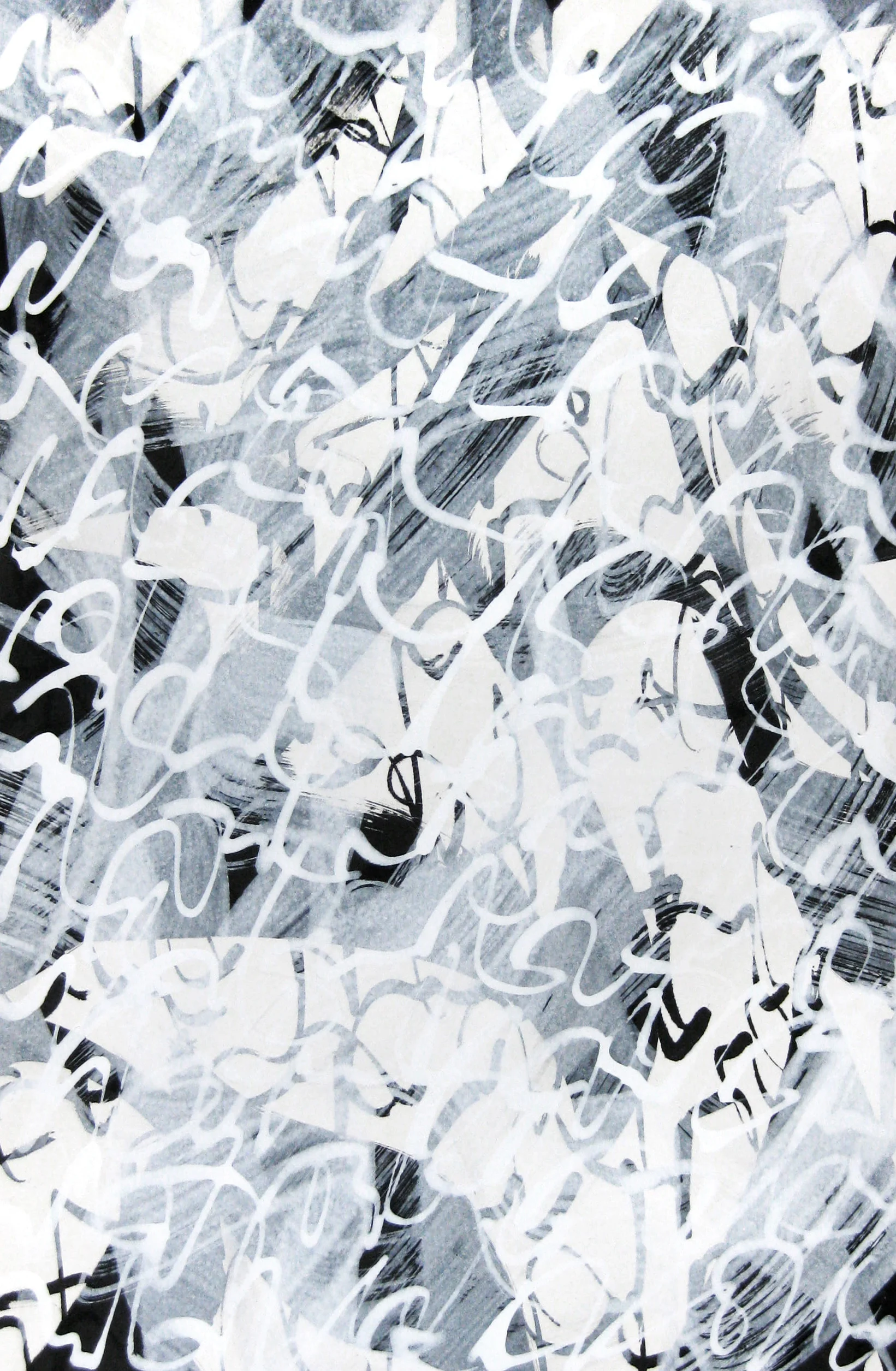 Untitled, 2018 calligraphy ink and acrylic on paper 29,7 x 21,0 cm (6-18)