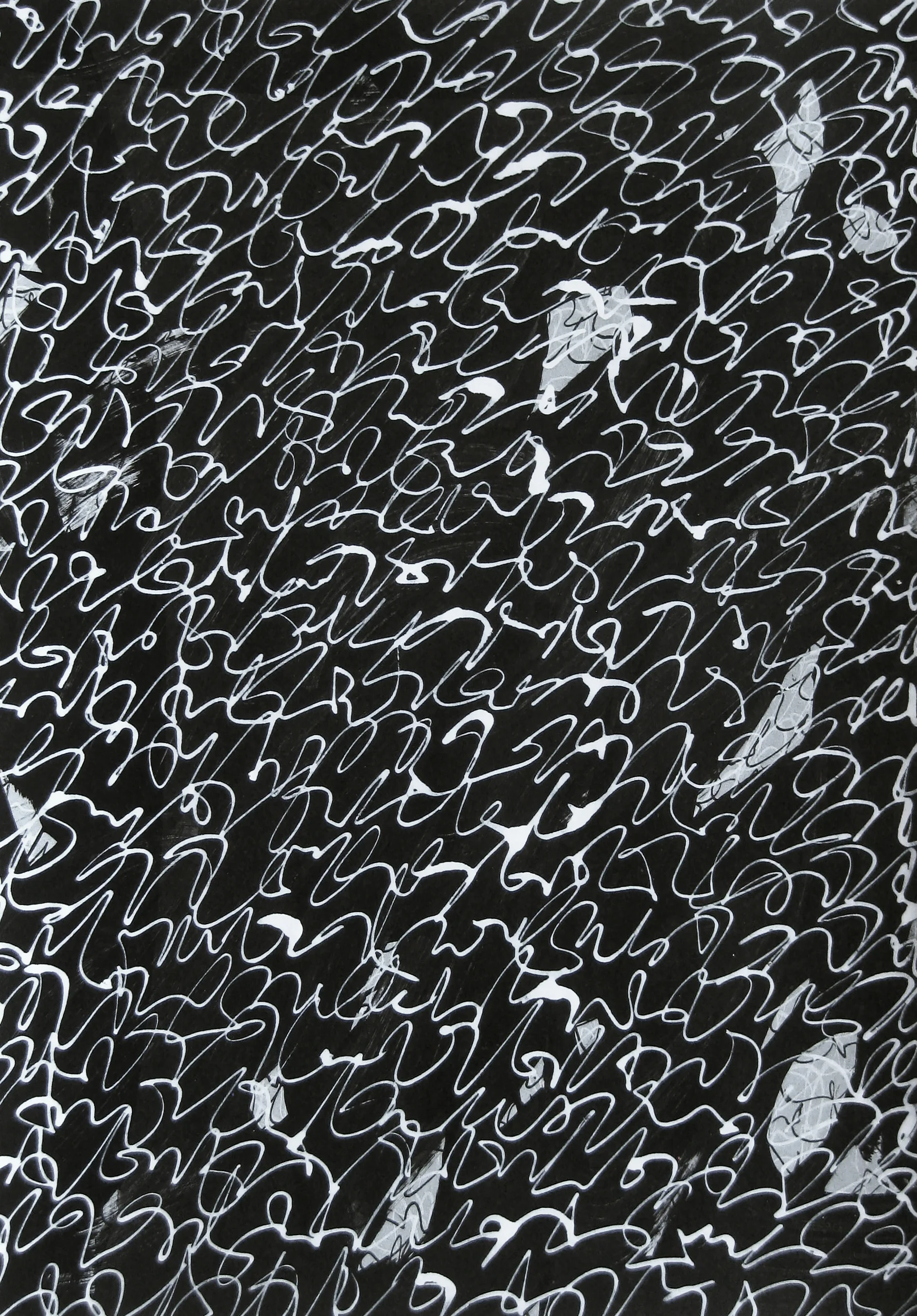 Untitled, 2018 calligraphy ink and acrylic on paper 35 x 25 cm (3-18)