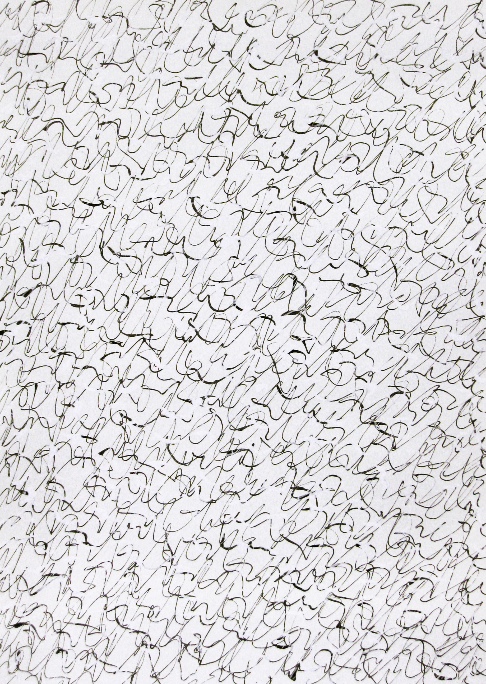  Untitled, 2017 calligraphy ink on paper 42,0 x 29,7 cm (12-17) 