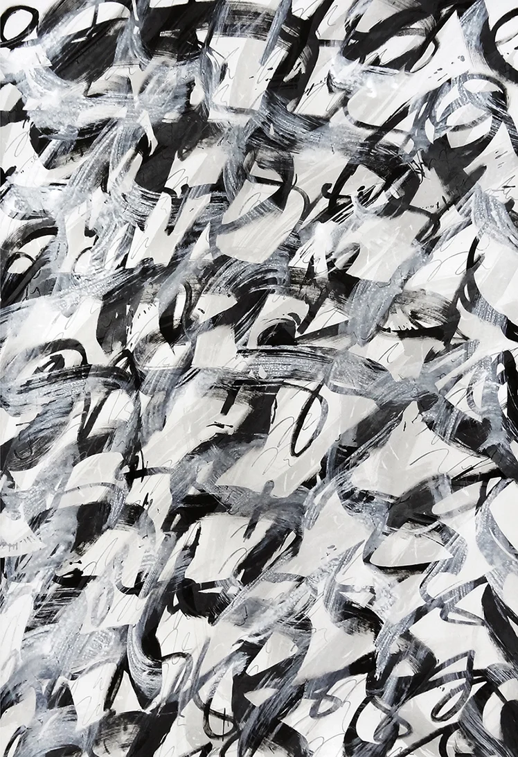 Untitled, 2019 calligraphy ink on paper 100 x 70 cm (5-19)