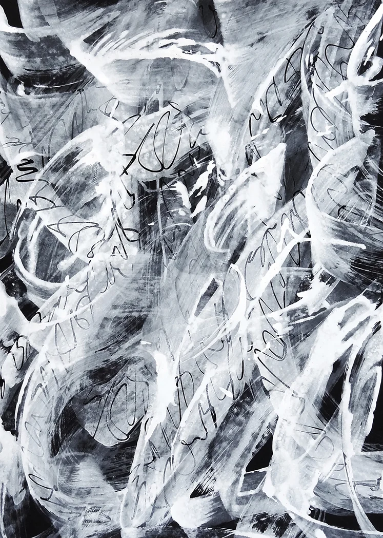 Untitled, 2019 calligraphy ink on paper 42,0 x 29,7 cm (7-19)