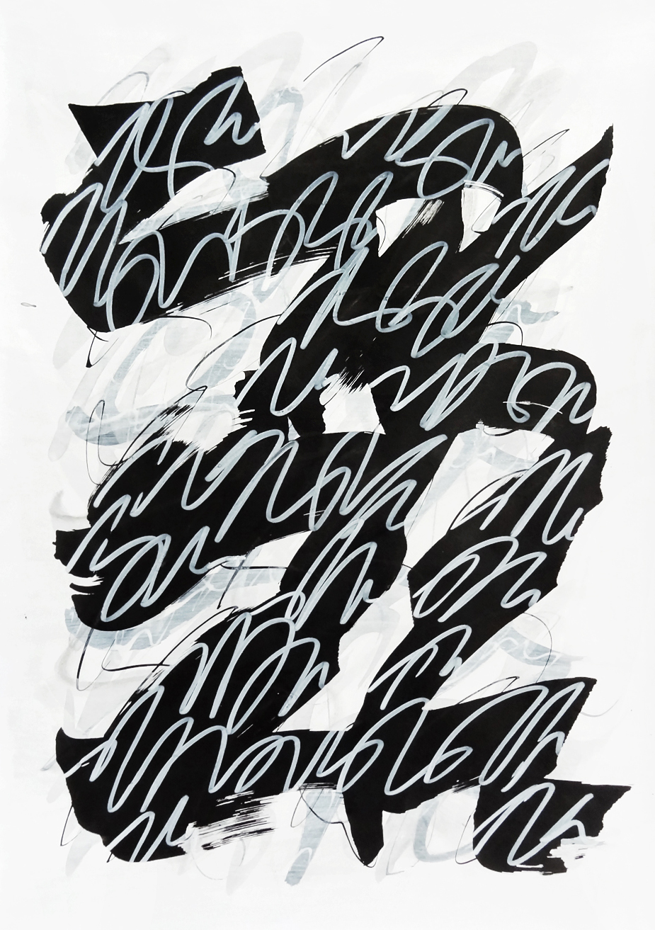  Untitled, 2019 calligraphy ink on paper 42,0 x 29,7 cm (25-19) 