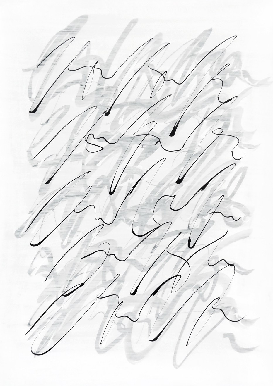  Untitled, 2019 calligraphy ink on paper 42,0 x 29,7 cm (33-19) 