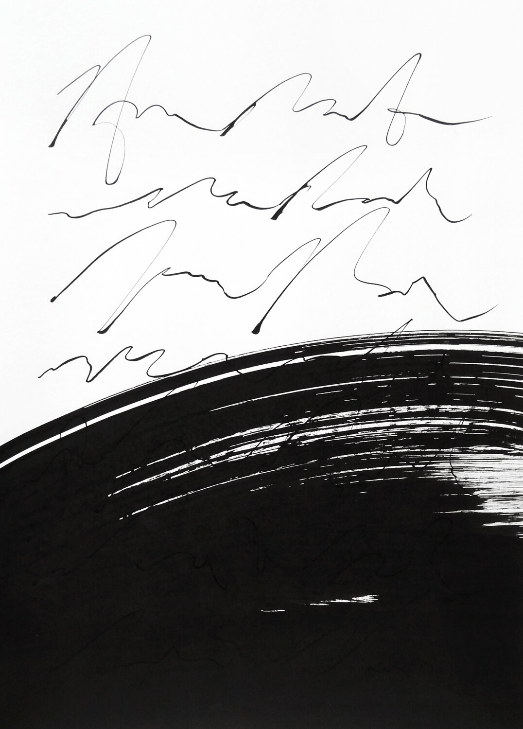  Untitled, 2019 calligraphy ink on paper 42,0 x 29,7 cm (35-19) 