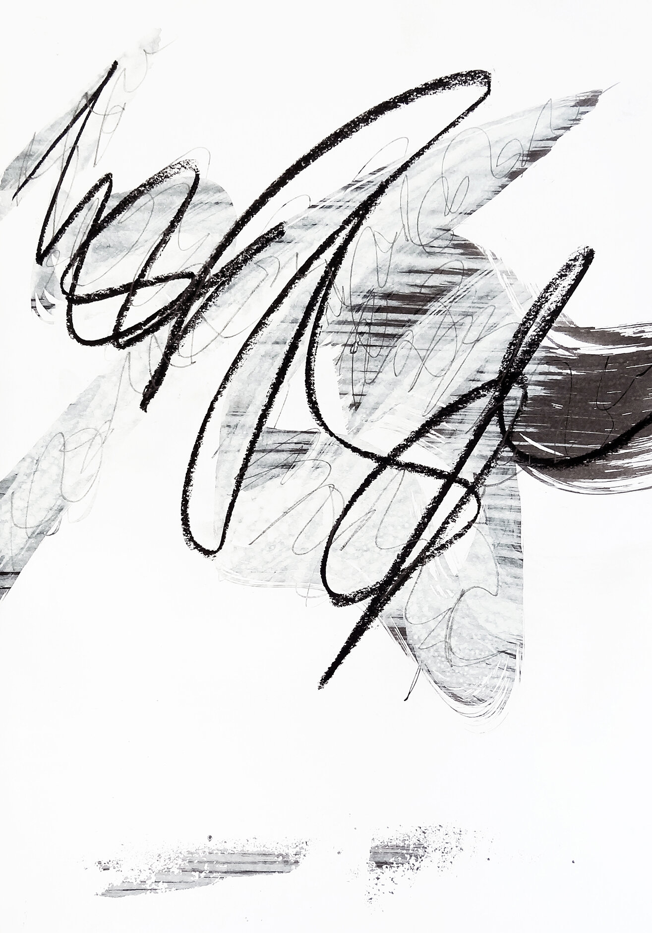  Untitled, 2020 calligraphy ink on paper 42,0 x 29,7 cm (4-20) 