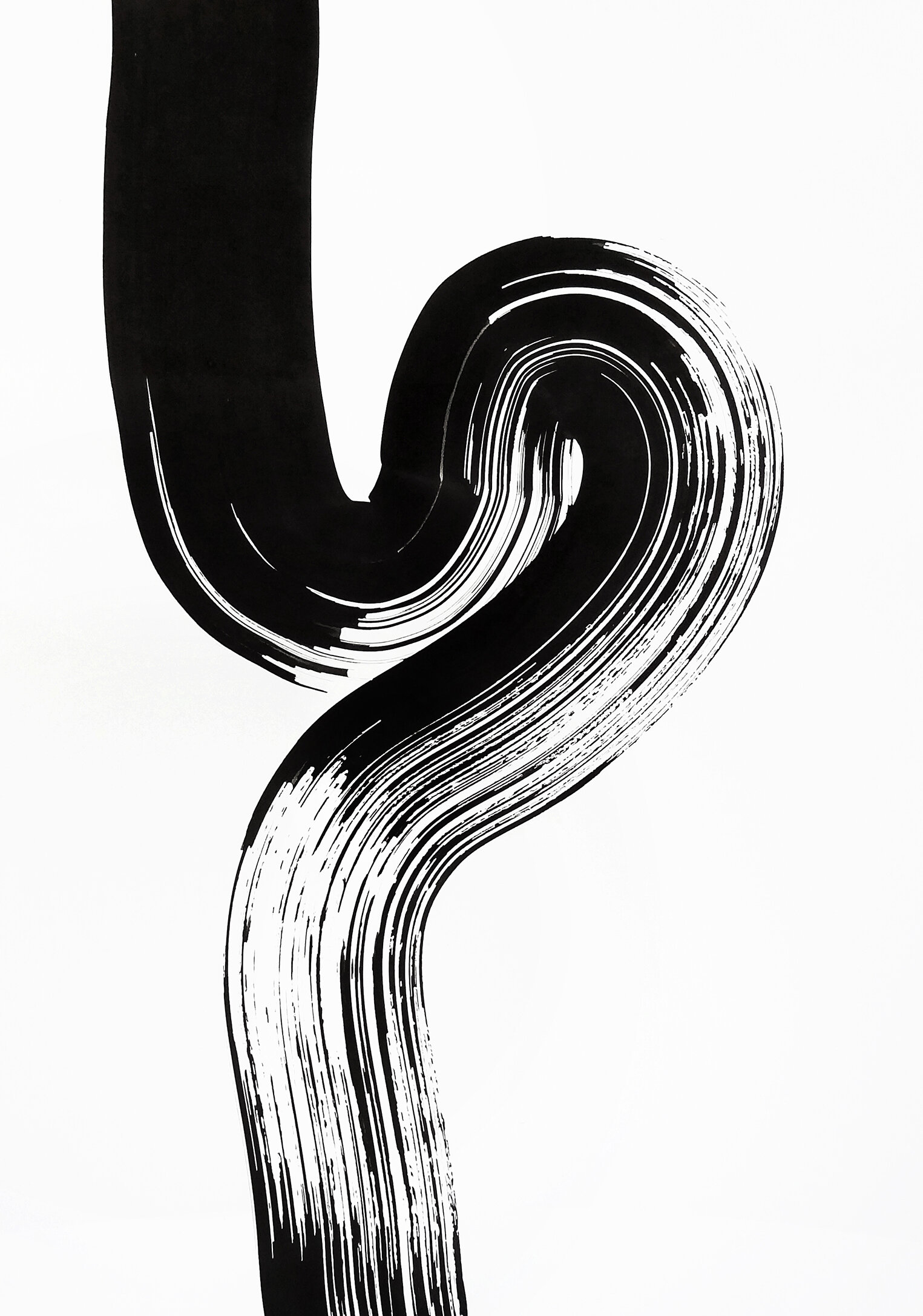  Untitled, 2020 strokes series calligraphy ink on paper 42,0 x 29,7 cm (10-20) 