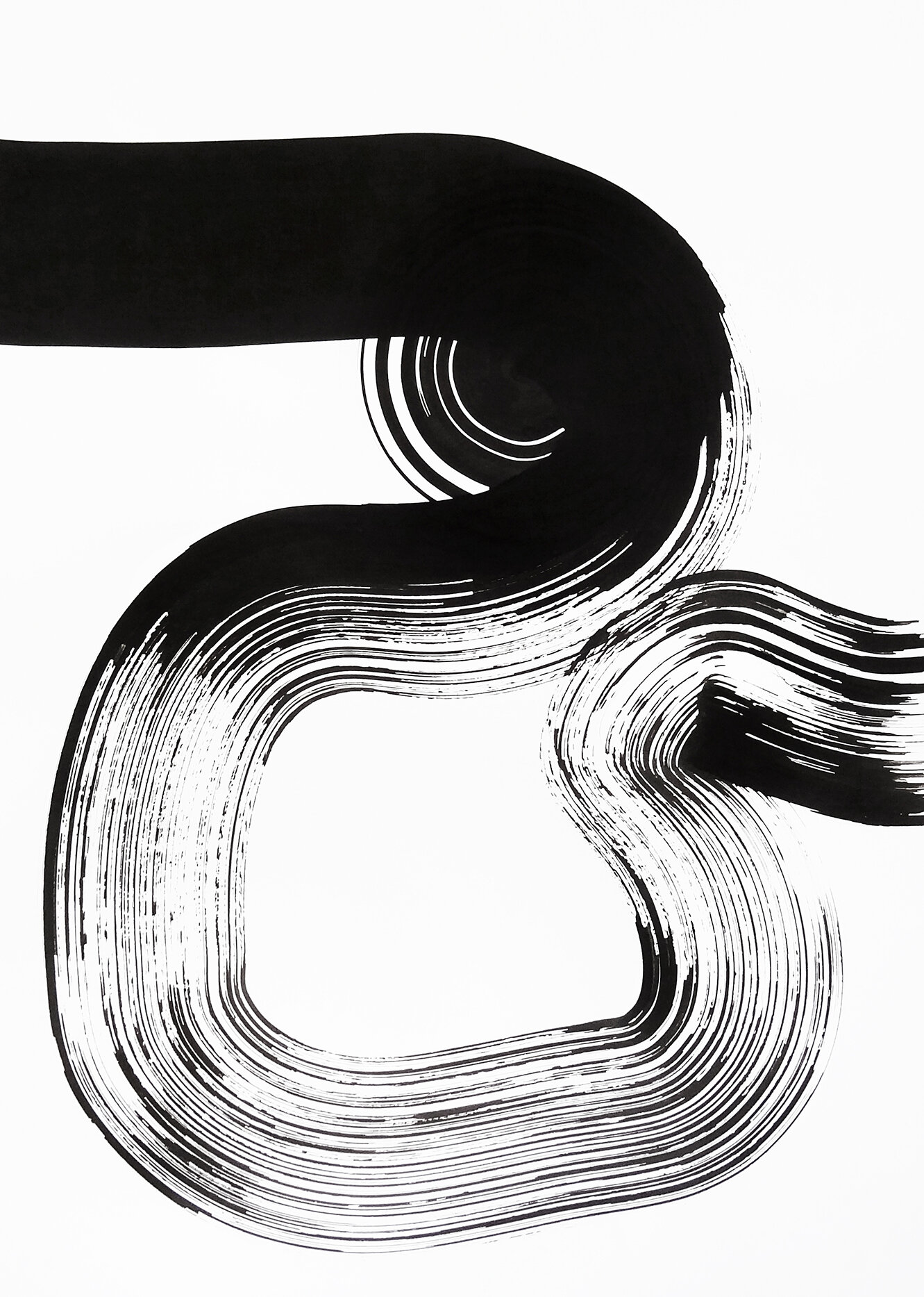 Untitled, 2020 strokes series calligraphy ink on paper 42,0 x 29,7 cm (11-20) 