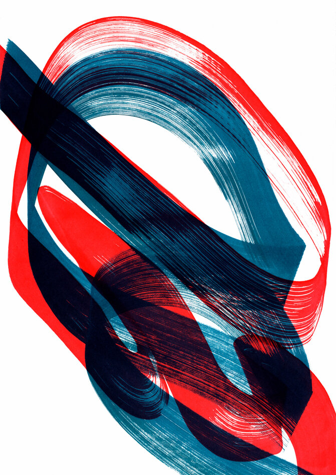  Untitled, 2021 strokes series II giclée print on paper 100 x 70 cm (12–21) 
