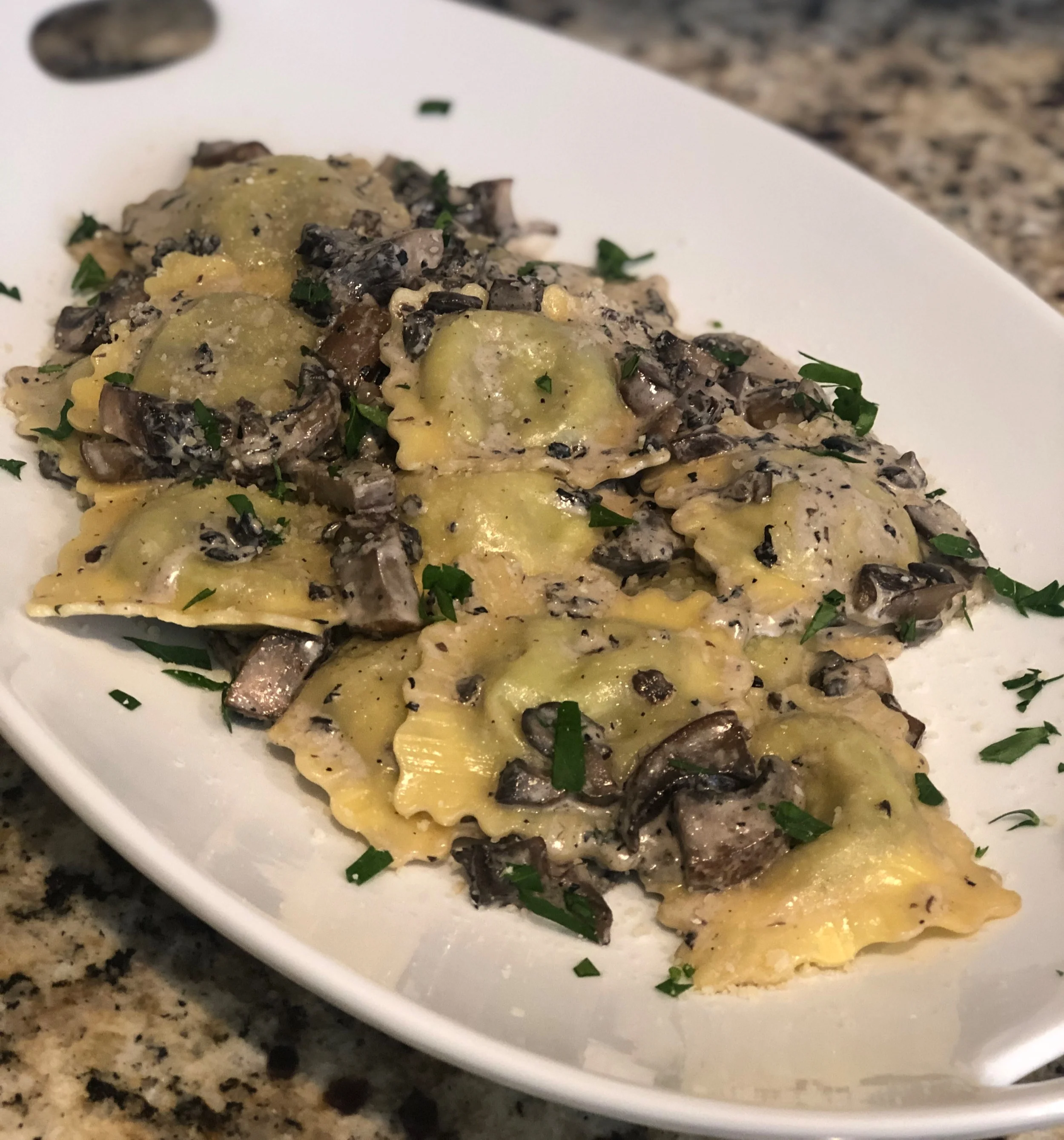 Ravioli With Black Truffle Cream Sauce Danimade