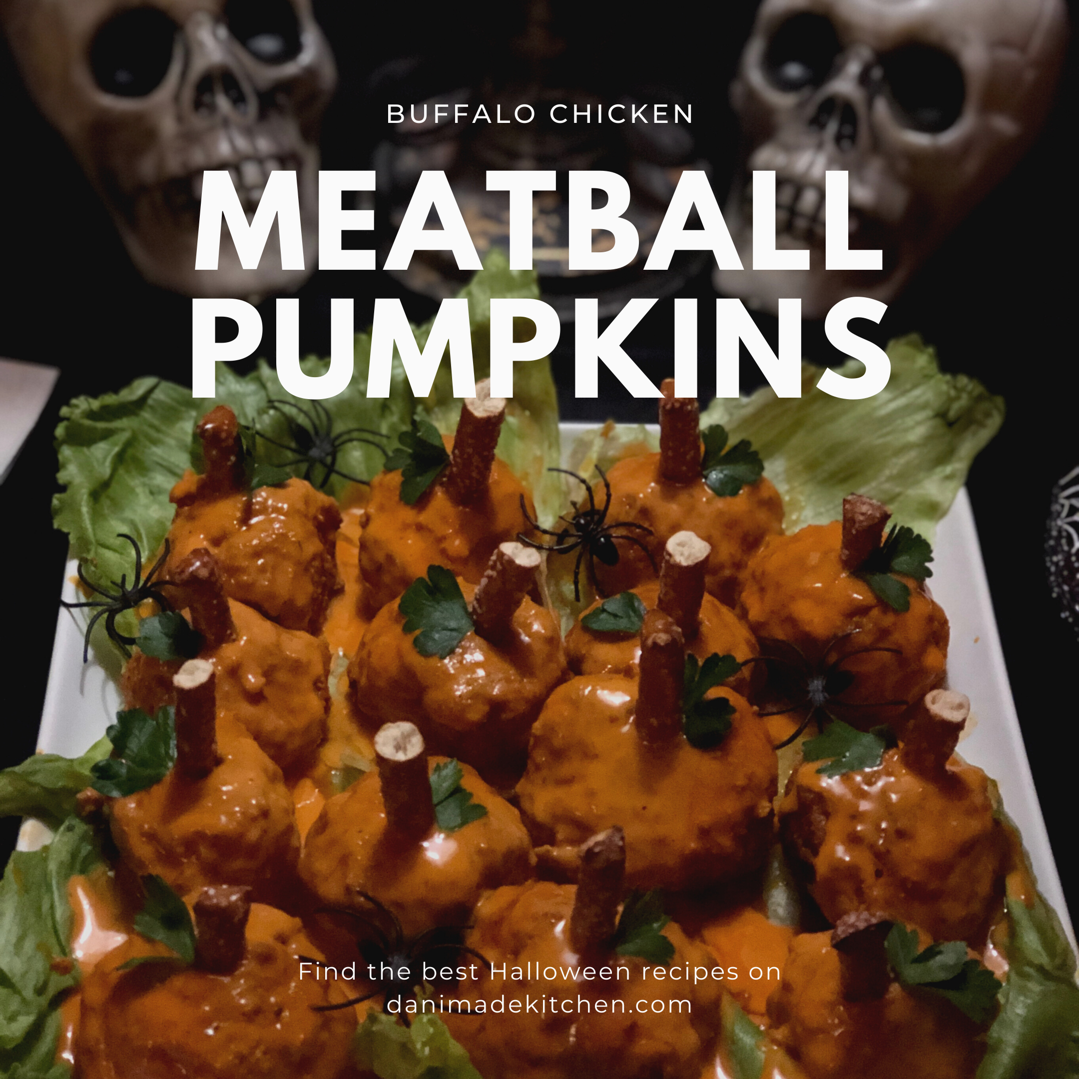 Pumpkin Patch Buffalo Chicken Meatballs