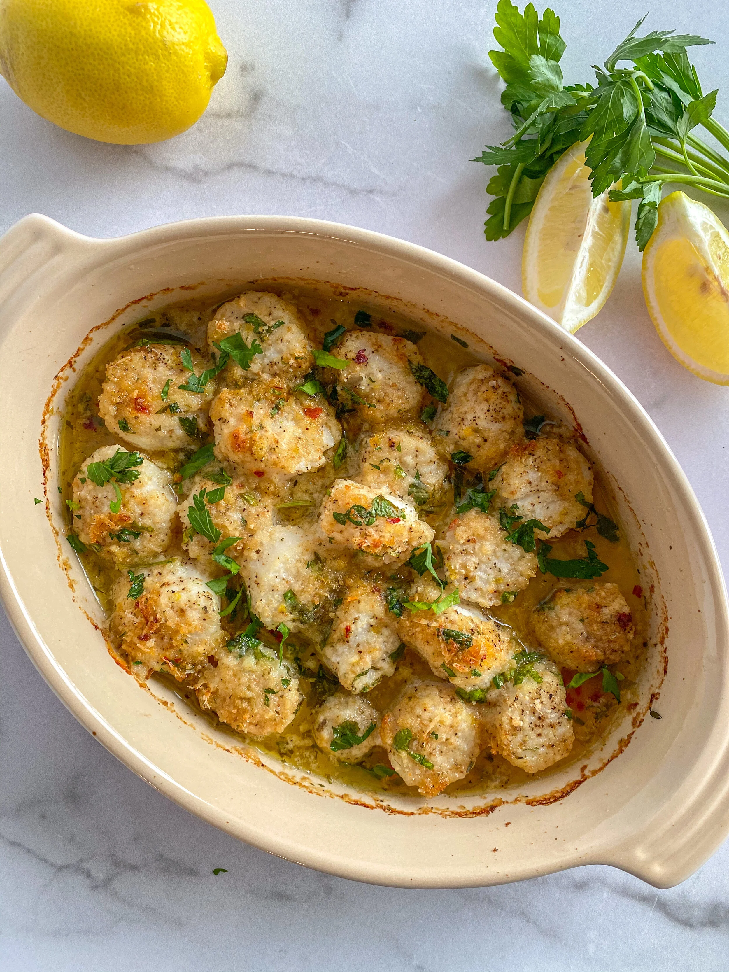 Baked Panko Crusted Sea Scallops