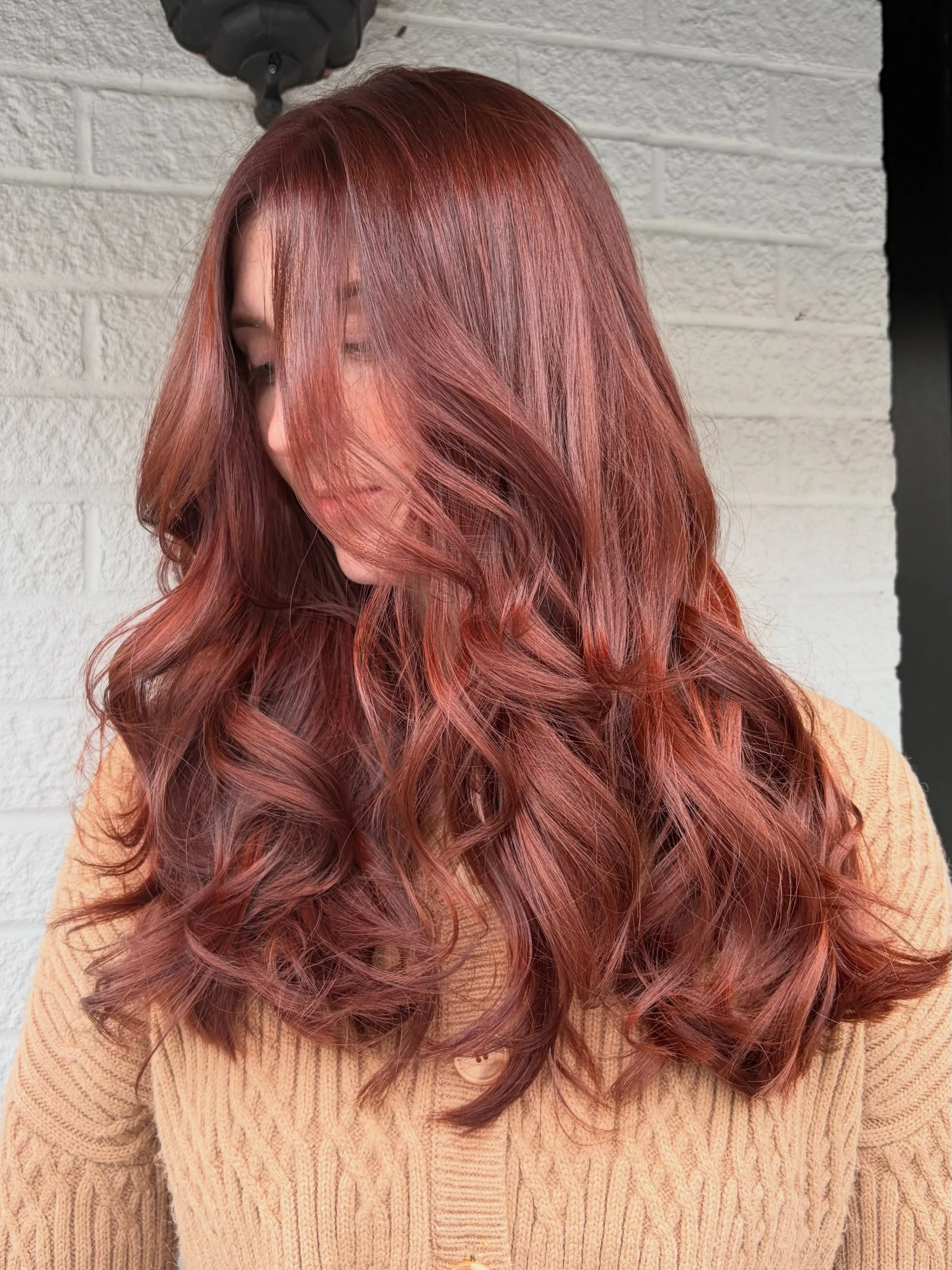 First one of the season 🍄&zwj;🟫🍁🌰👩🏼&zwj;🦰🧶🍂

Created by Wilson 
#copperhair#insta#norwich#olaplex#ghdhairpro
