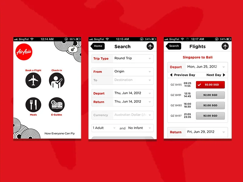 Redesign of AirAsia App that drives 200%+ increase in revenue and 3 million downloads