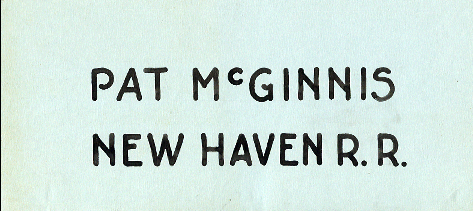 Here is a table placecard that was used during one of president Patrick McGinnis's many public speaking events. Many of these events (Chamber of Commerce functions, etc.) included a meal. This item is from the collection of Marc Frattasio .