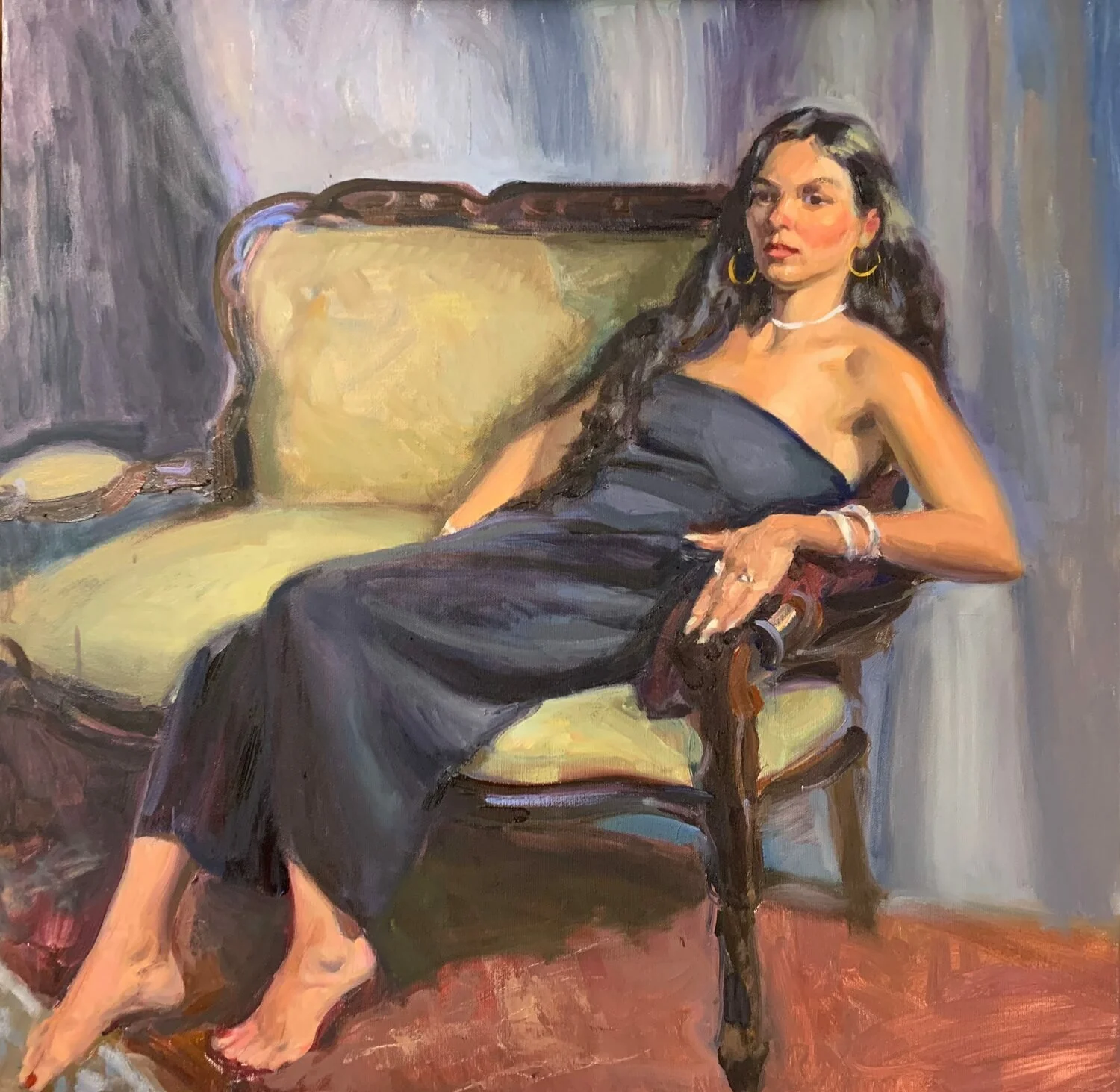   4. Bill Louis Angresano    Portrait of Lenka   Oil, 24 x 24  $3,000 