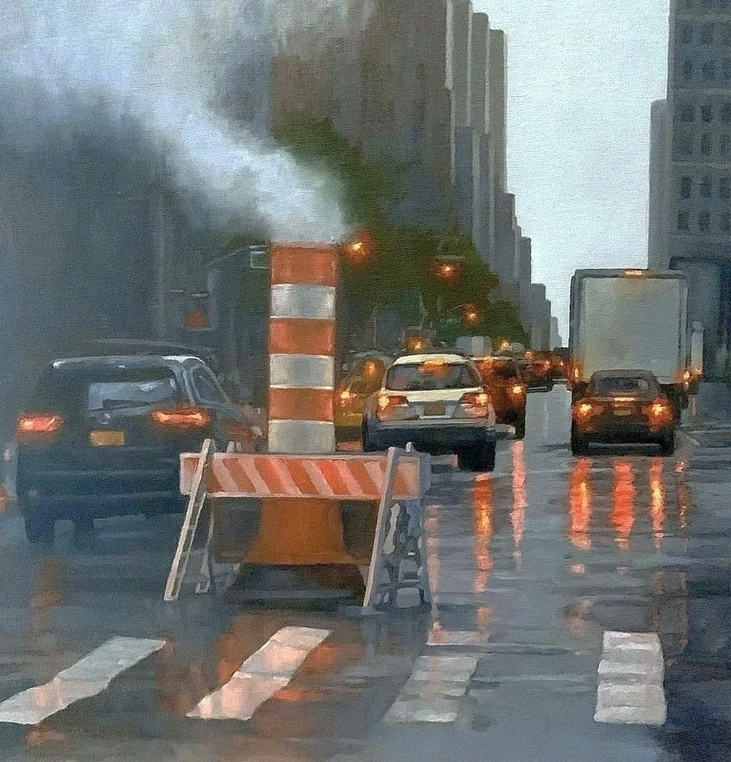   5. Linda Armstrong    Rising Steam   Oil, 16 x 16  $2,000   Lawrence &amp; Lydia Miniter Award  