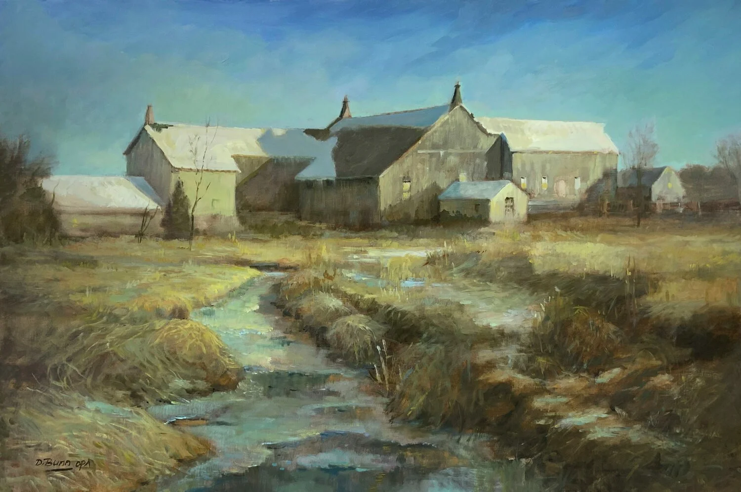   10. Dot Bunn    Frost Across The Fields   Oil, 24 x 36  $4,000   Hudson Valley Art Association Award  