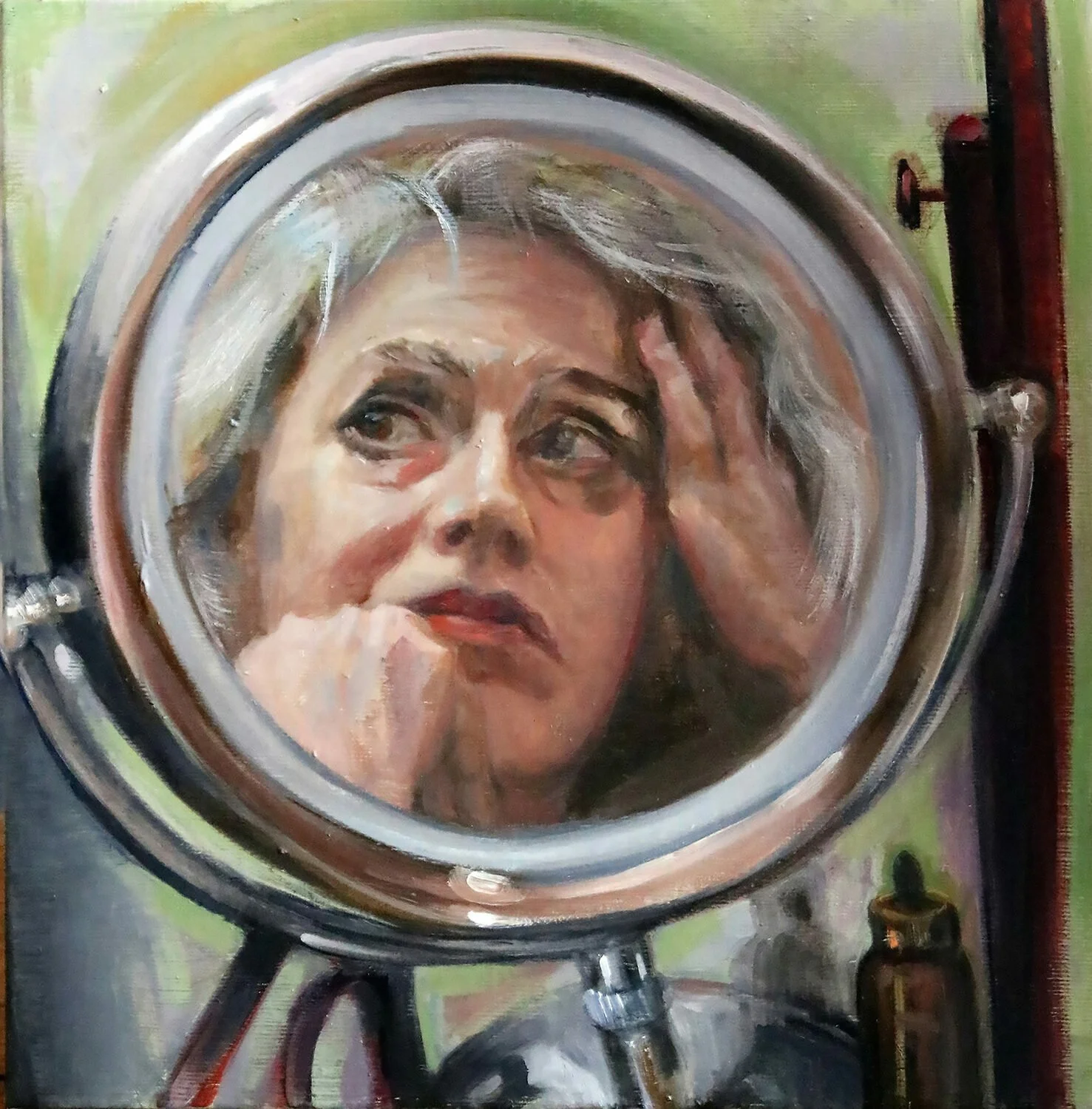   13. Elena F Caravela    In A Mirror   Oil, 12 x 12  NFS 