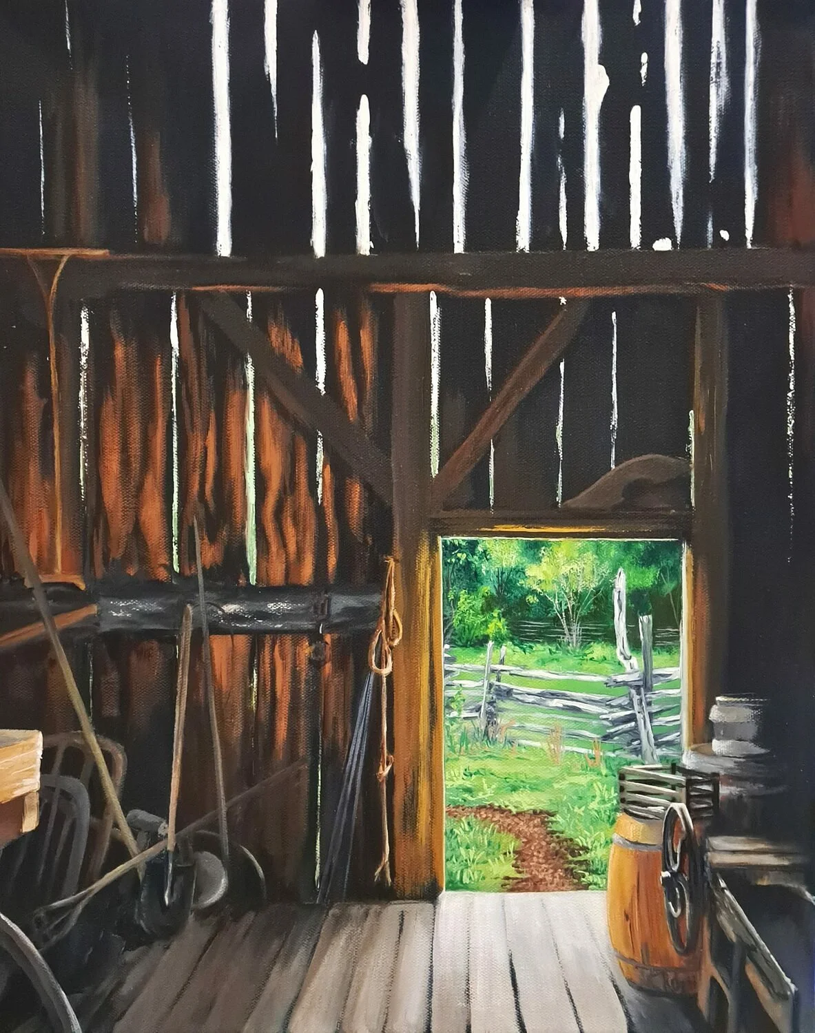   19. Rhonda Daigler    Rustic Legacy   Oil, 20 x 16  $800 