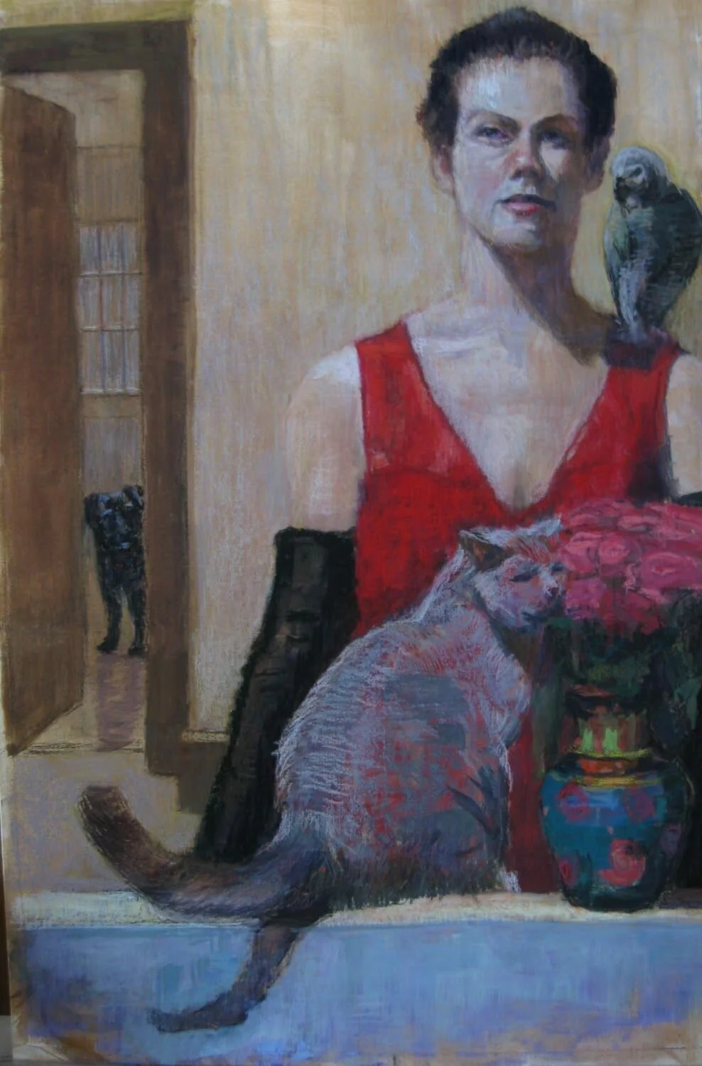   23. Elaine L Denton    Aren't we all Going?   Pastel, 30 x 20  $1,200 