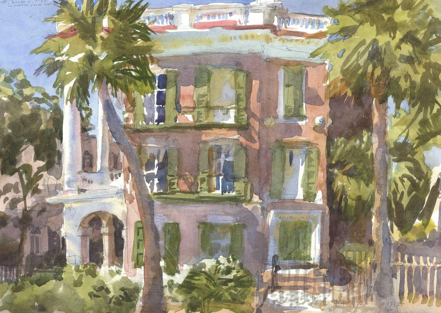   32. Giselle Harrington    Roper House   Watercolor, 10 x 14  $650   Mancuso Family Award  