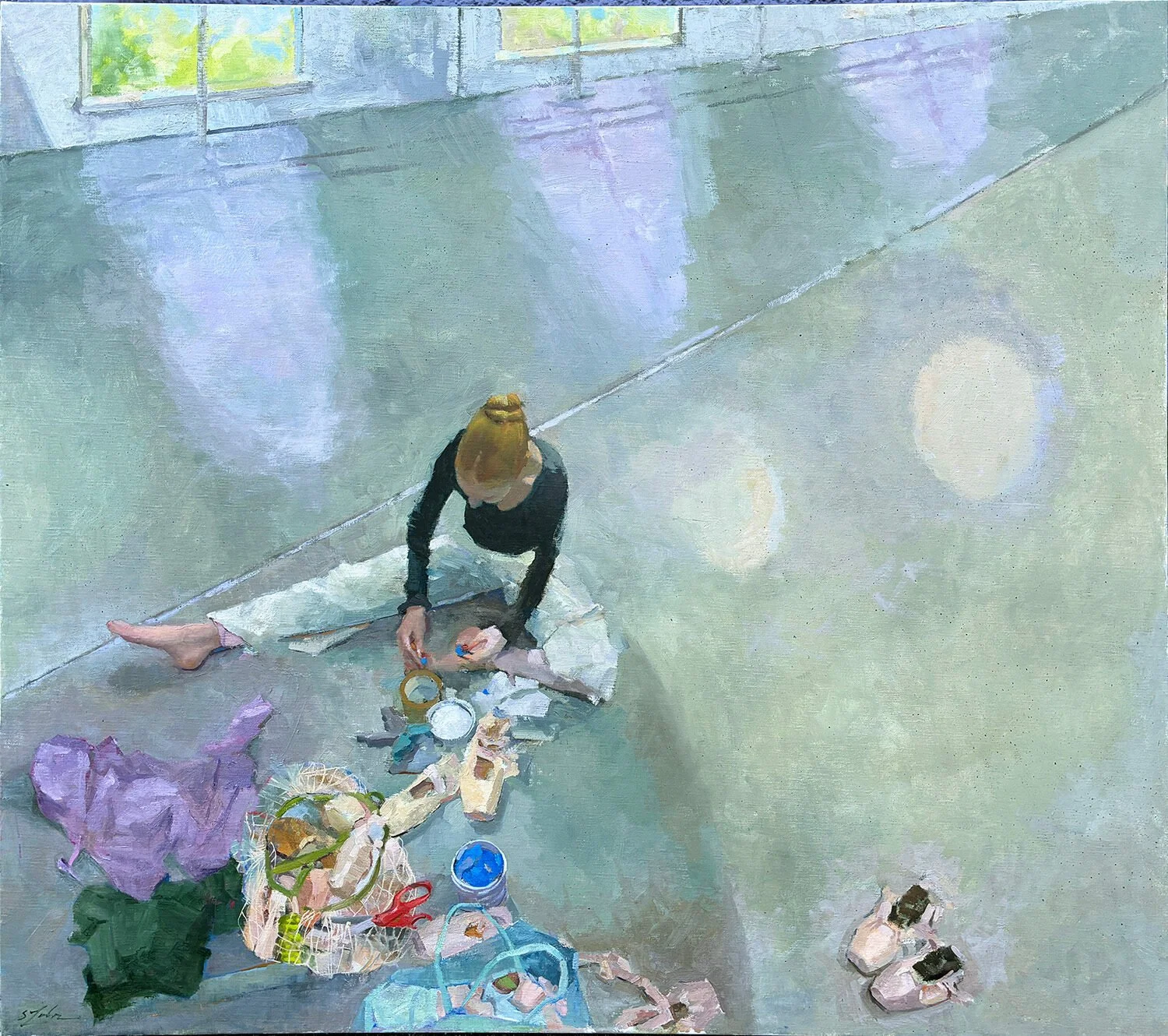   46. Stefanie Lalor    Daily Routine   Oil, 38 x 34  $3,800 