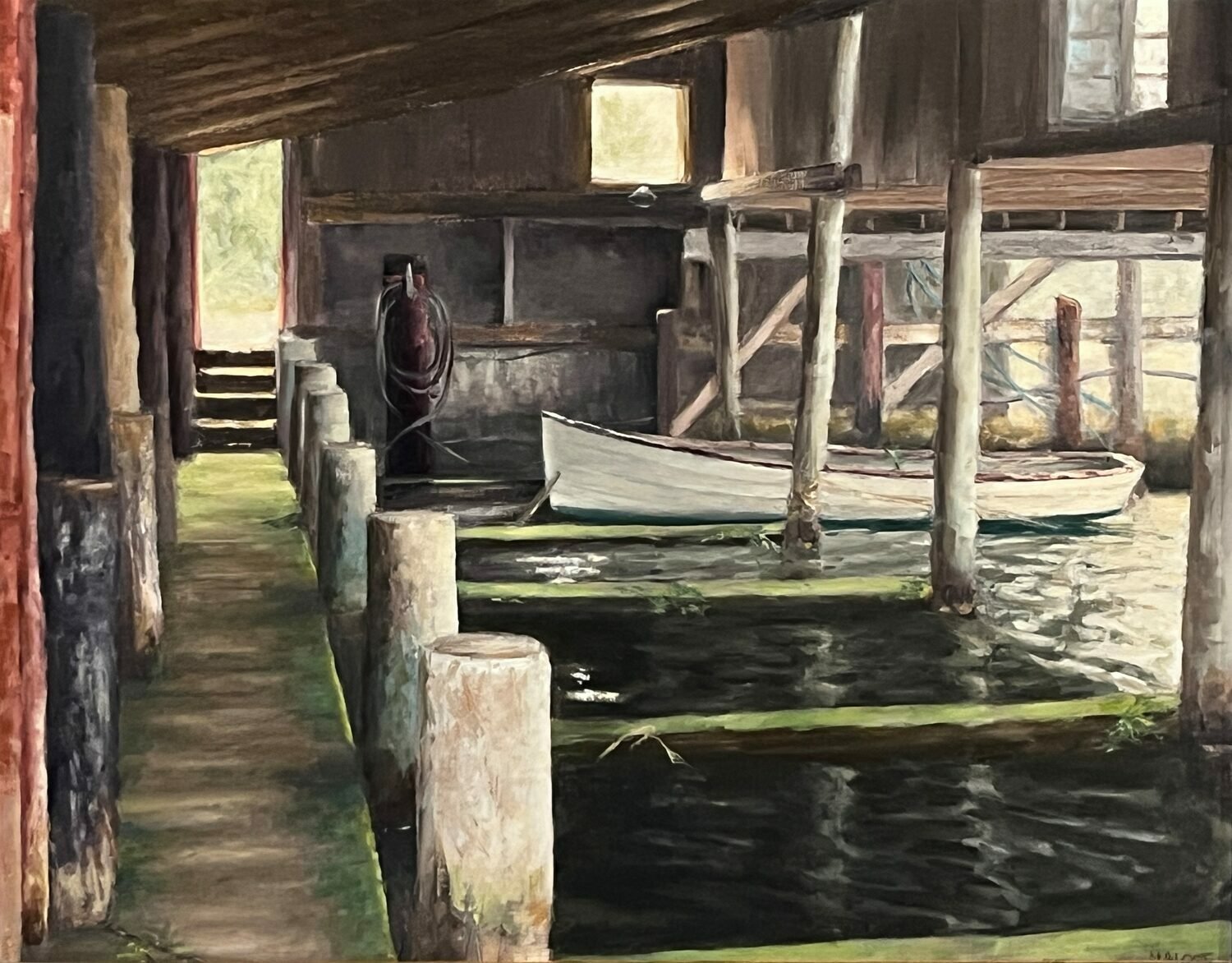   53. Karen Maloof    Waiting in North Fork   Oil, 16 x 20  $1,400   Frank Ferrante Award for Seascape  