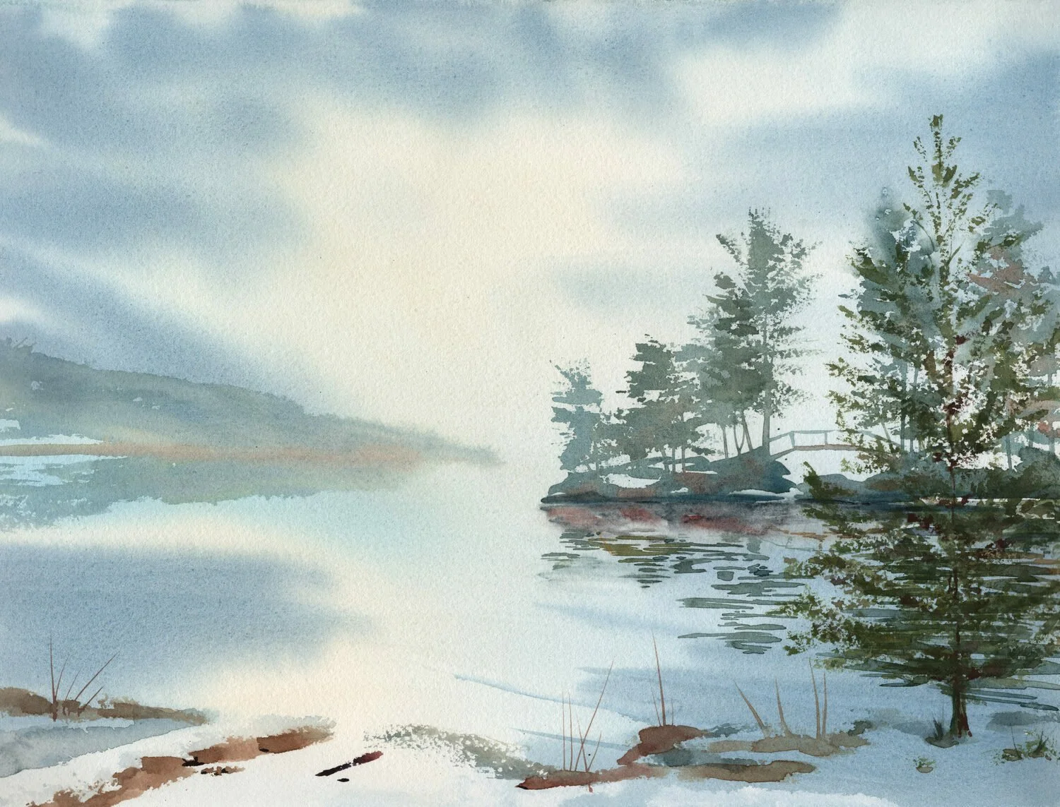   65. Suzanne Morris    MorrisS_SterlingLakeBridge   Watercolor, 11 x 14  $440 