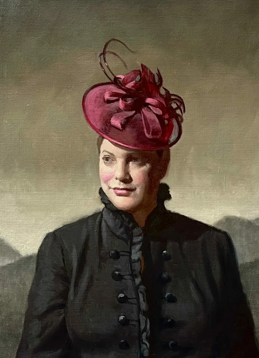   72. Rick Perez    Oman in a Red Fascinator   Oil, 24 x 18  $2,500 