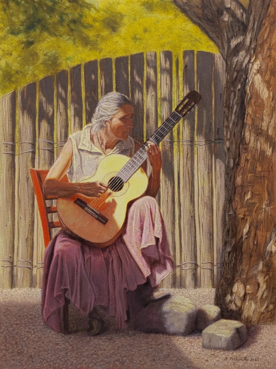   76. Anthony Petruccello Jr.    Santa Fee Serenade   Oil, 24 x 18  NFS 