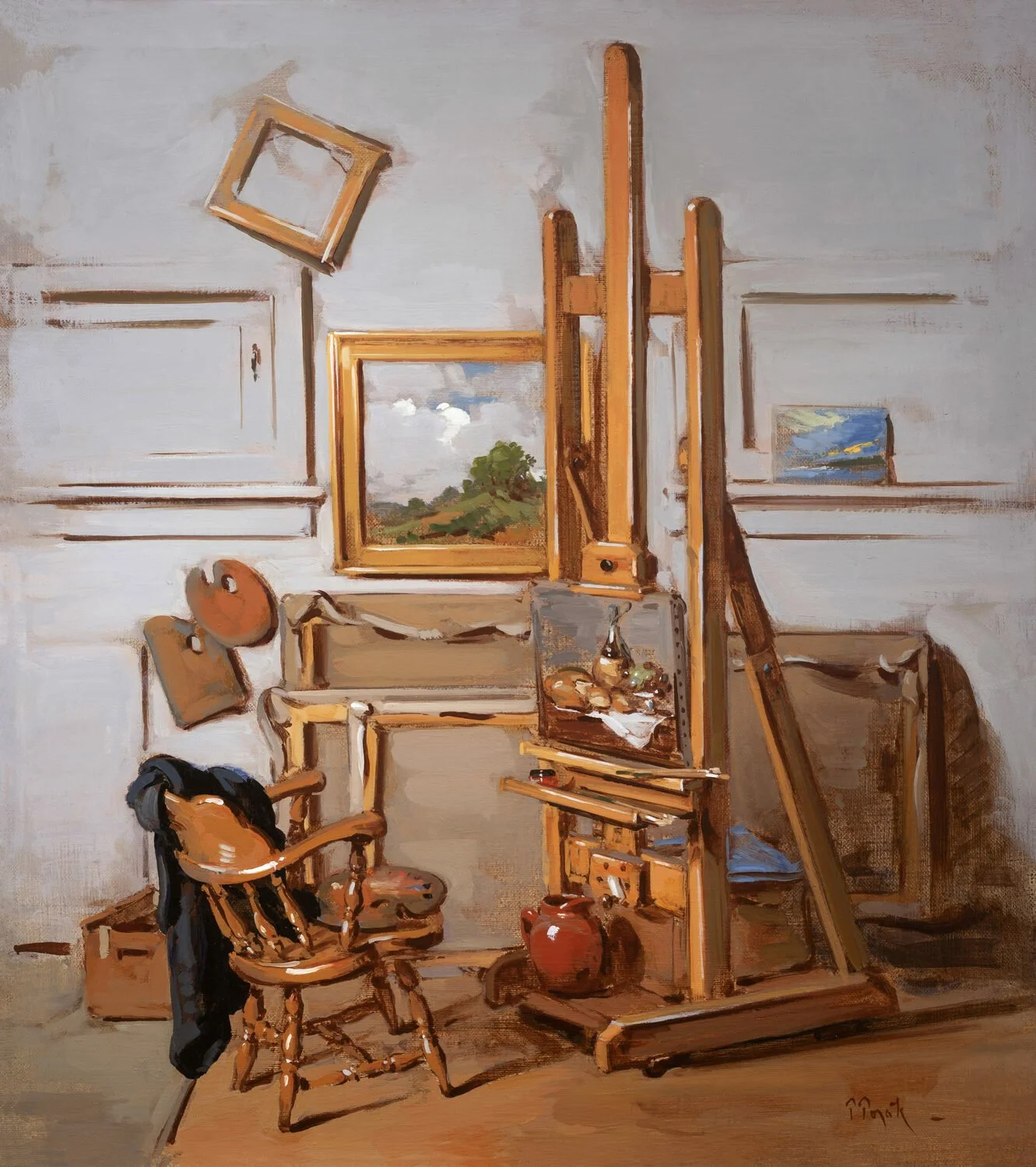   95. Thomas Torak    The Artist's Studio   Oil, 20 x 18  $4,500 