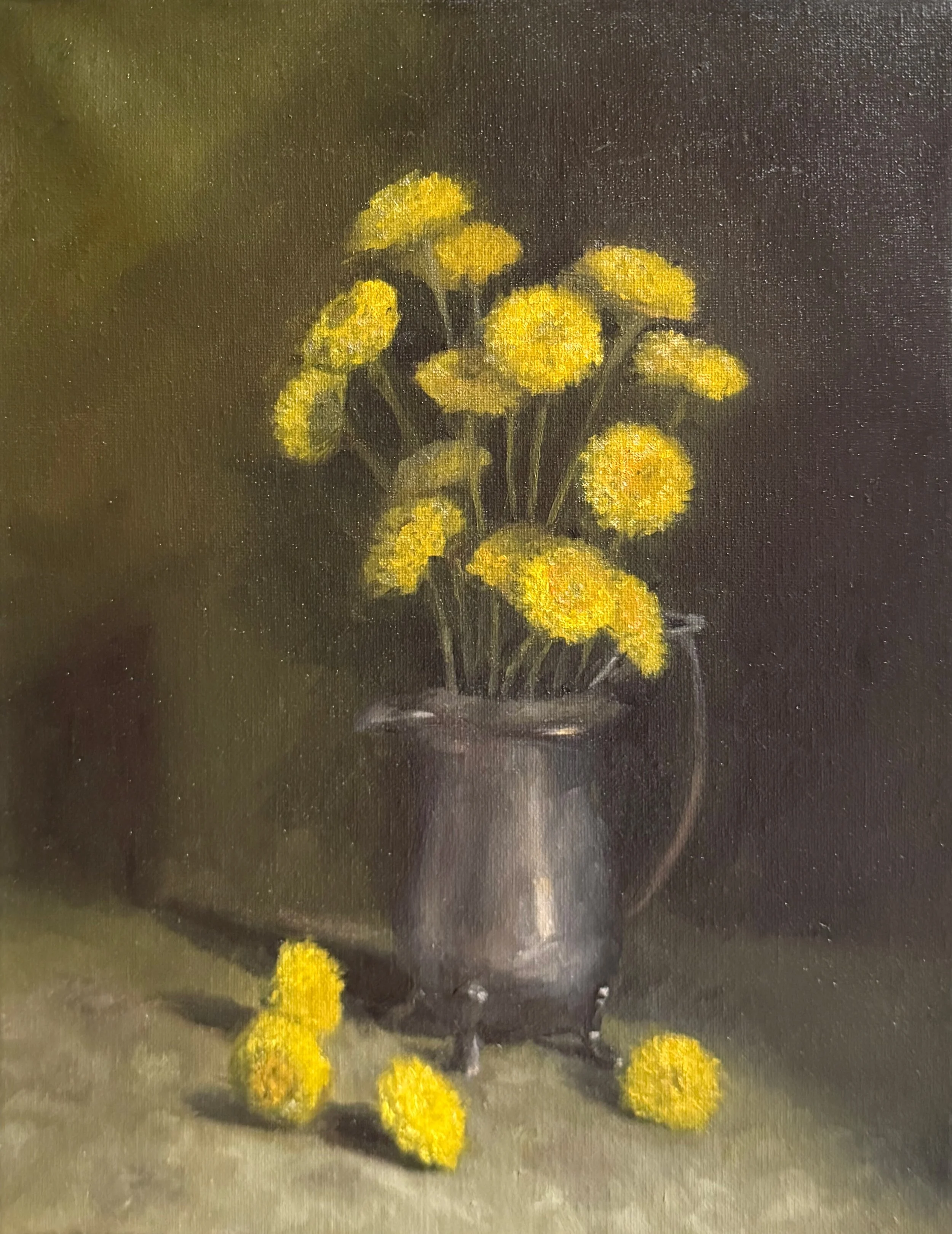   47. Kathy Wu Brady    Sweet Yellow Buttons   Oil, 11x14 