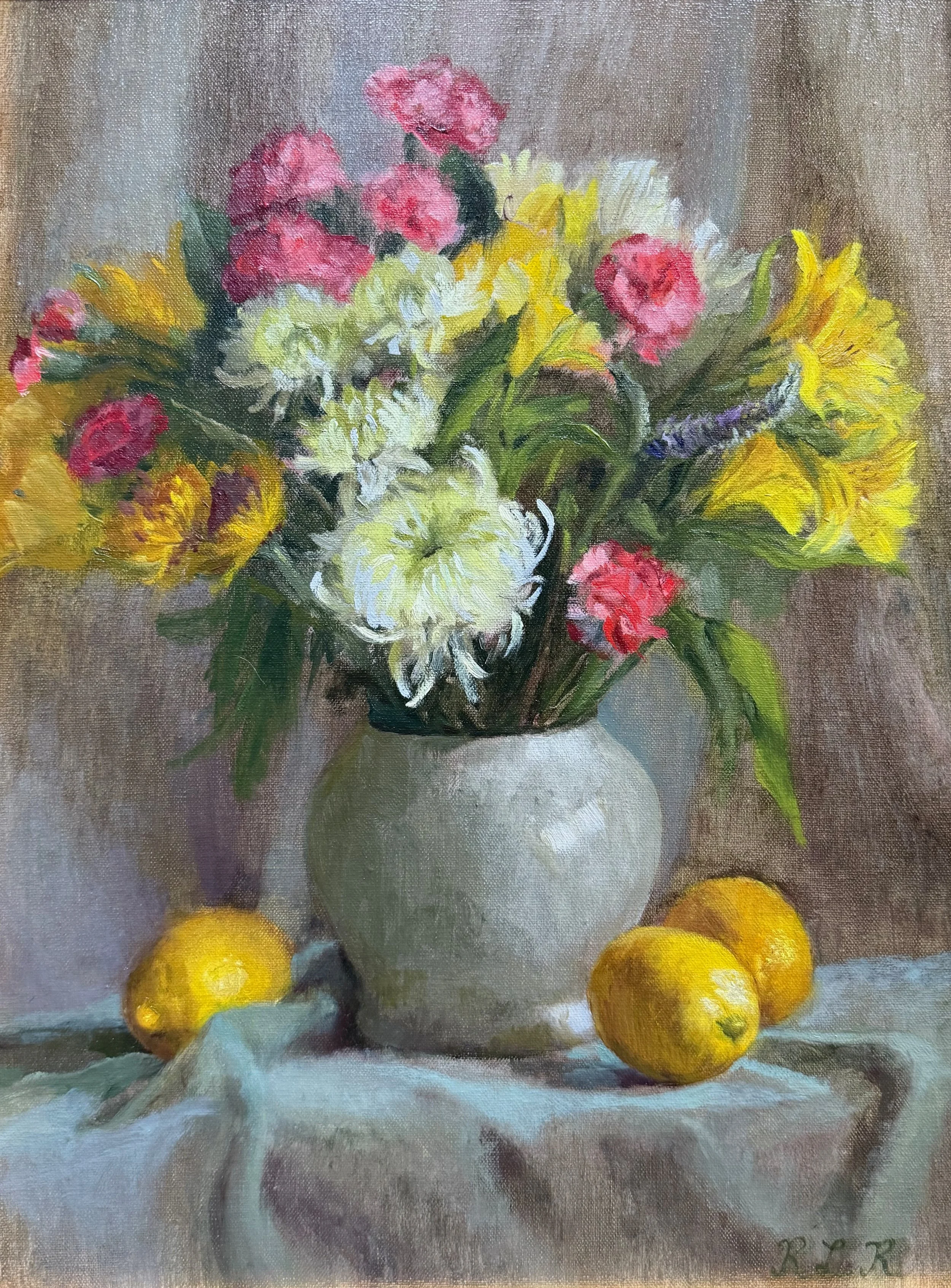   8. Rebecca Lea Rosenheck    Flowers &amp; Lemons   Oil, 116x12 